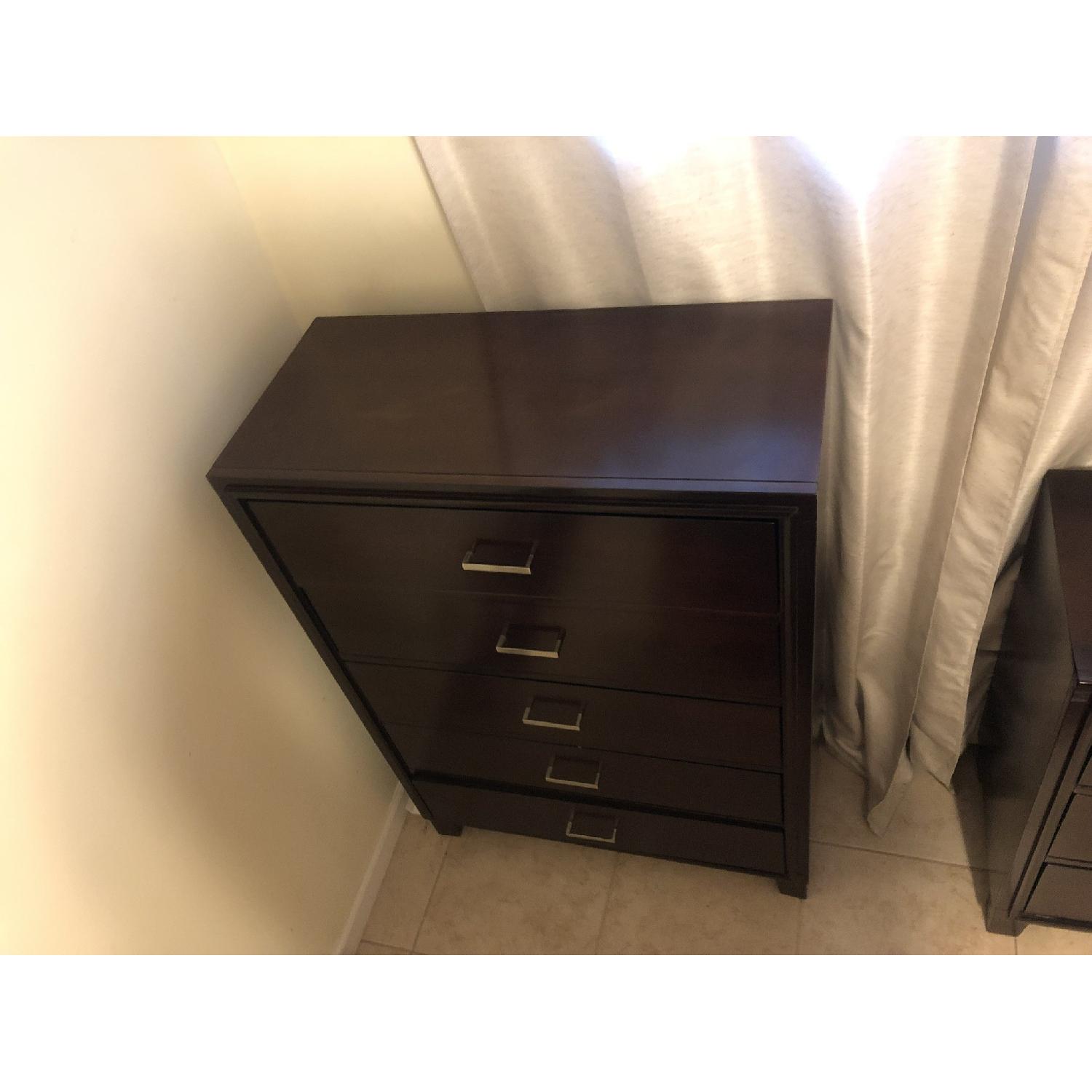 Tall Wood 5-Drawer Dresser - image-2