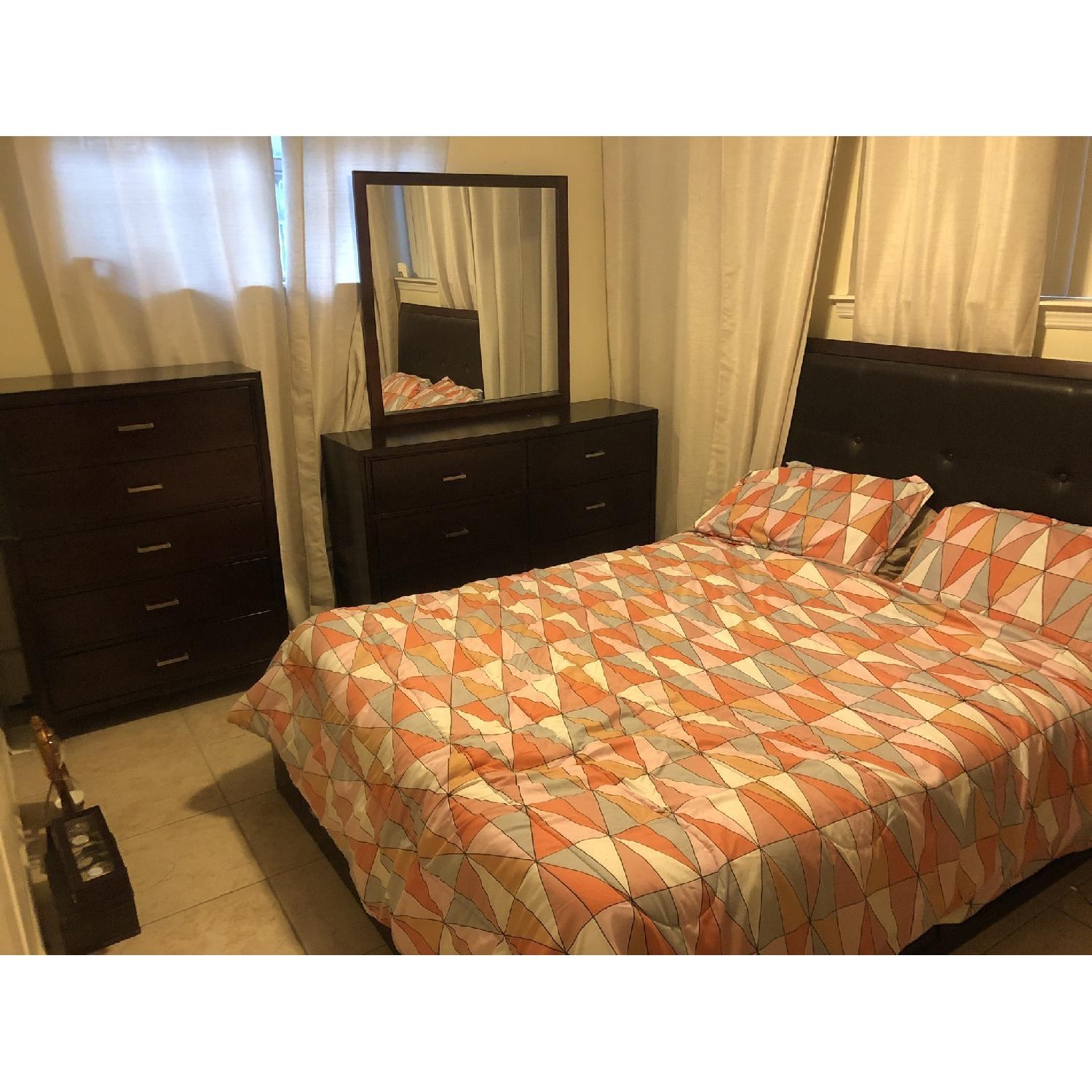 Tall Wood 5-Drawer Dresser - image-3