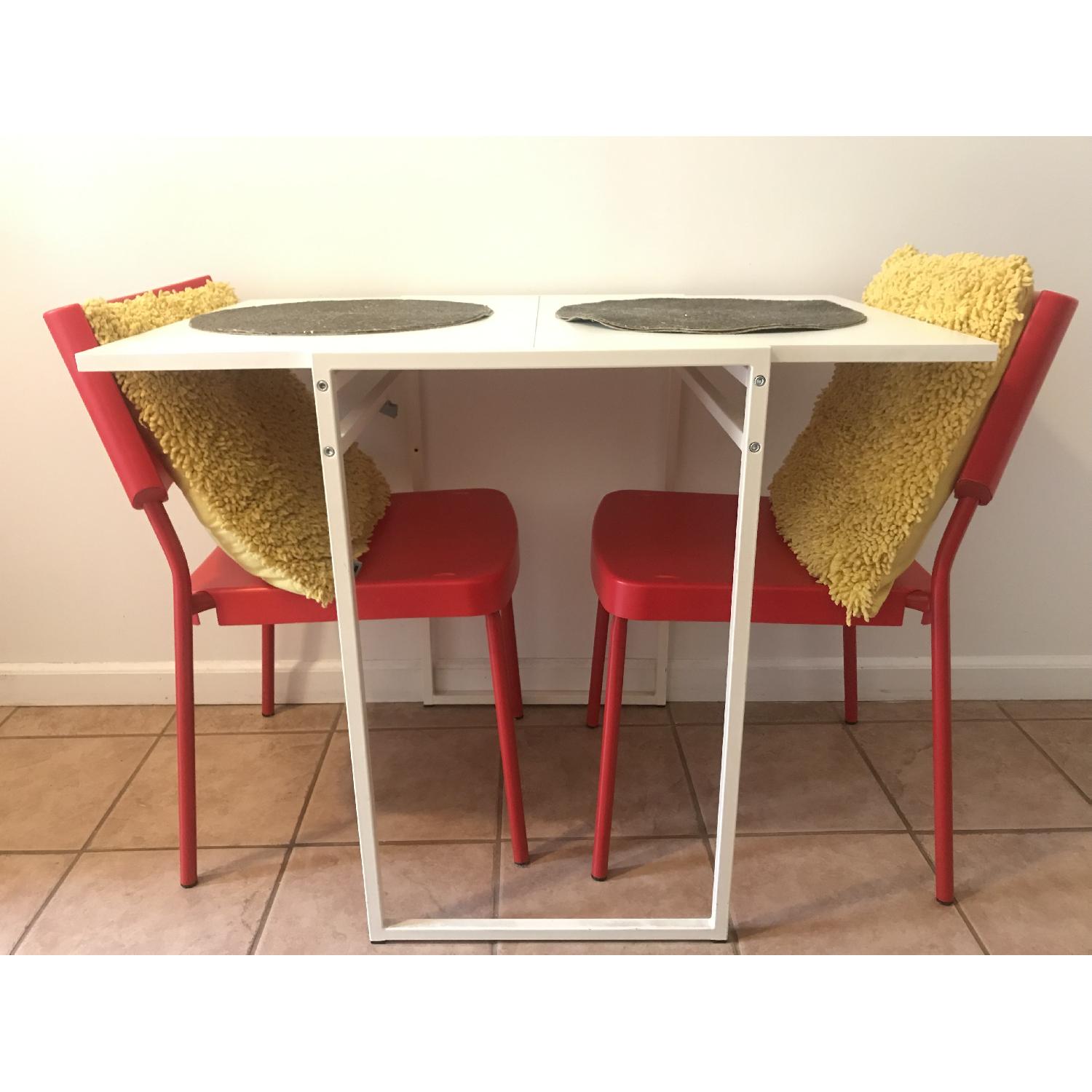 Ikea Muddus Drop-Leaf Table w/ 2 Chairs - image-1