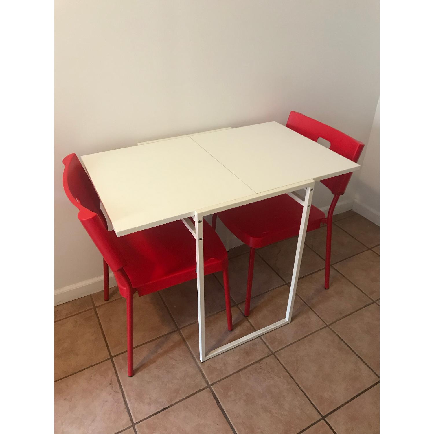 Ikea Muddus Drop-Leaf Table w/ 2 Chairs - image-5