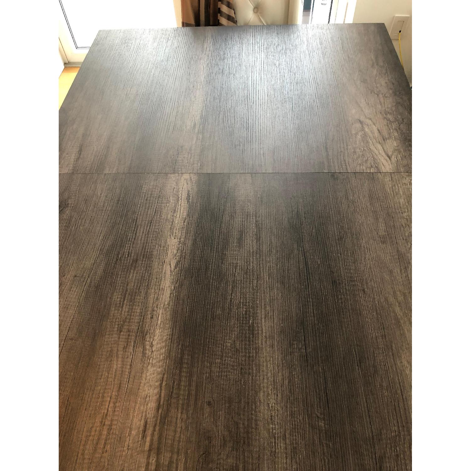 Extendable Gray Oak Dining Table - image-3