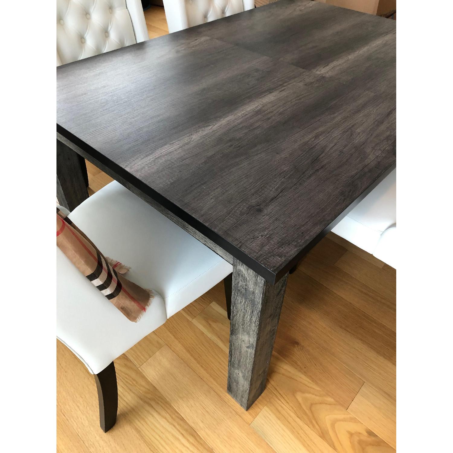 Extendable Gray Oak Dining Table - image-4