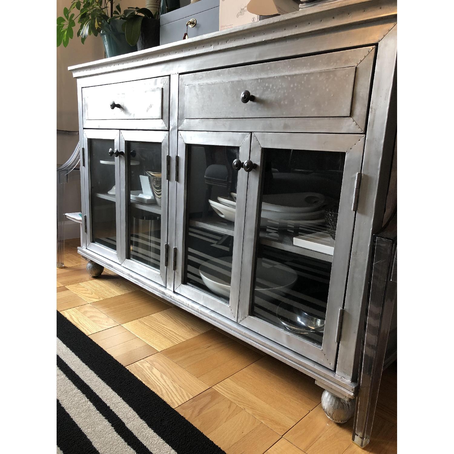 Restoration Hardware Annecy Metal Wrapped Zinc Sideboard AptDeco