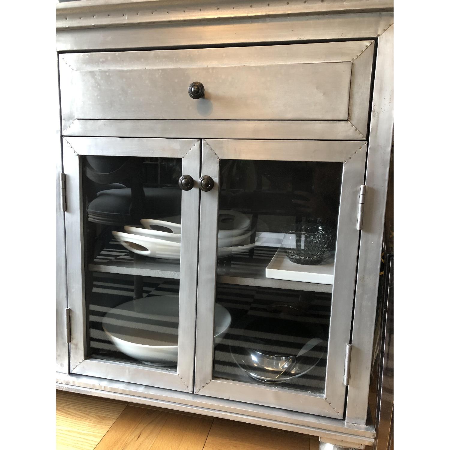 Restoration Hardware Annecy Metal Wrapped Zinc Sideboard AptDeco