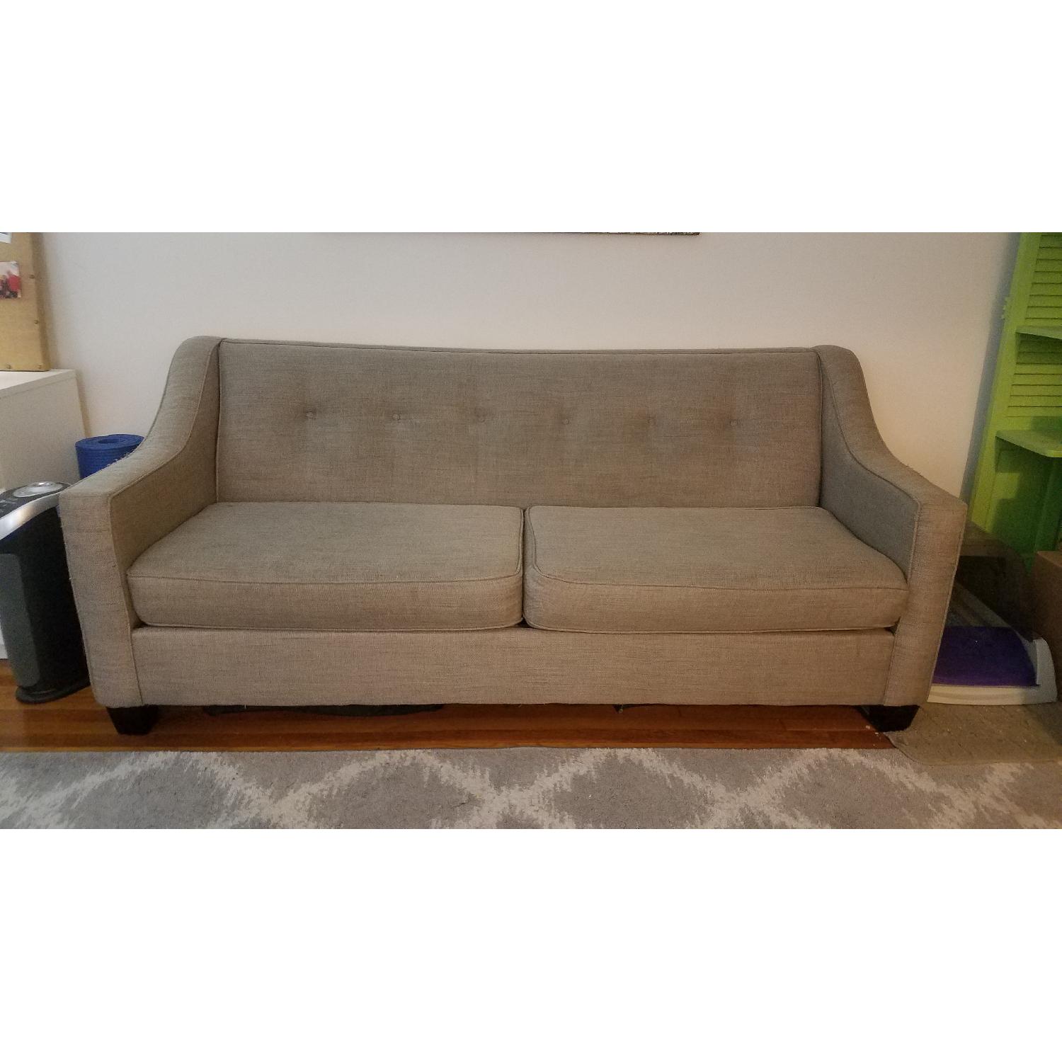 Bob's Colby Tufted Gray Sofa - image-1