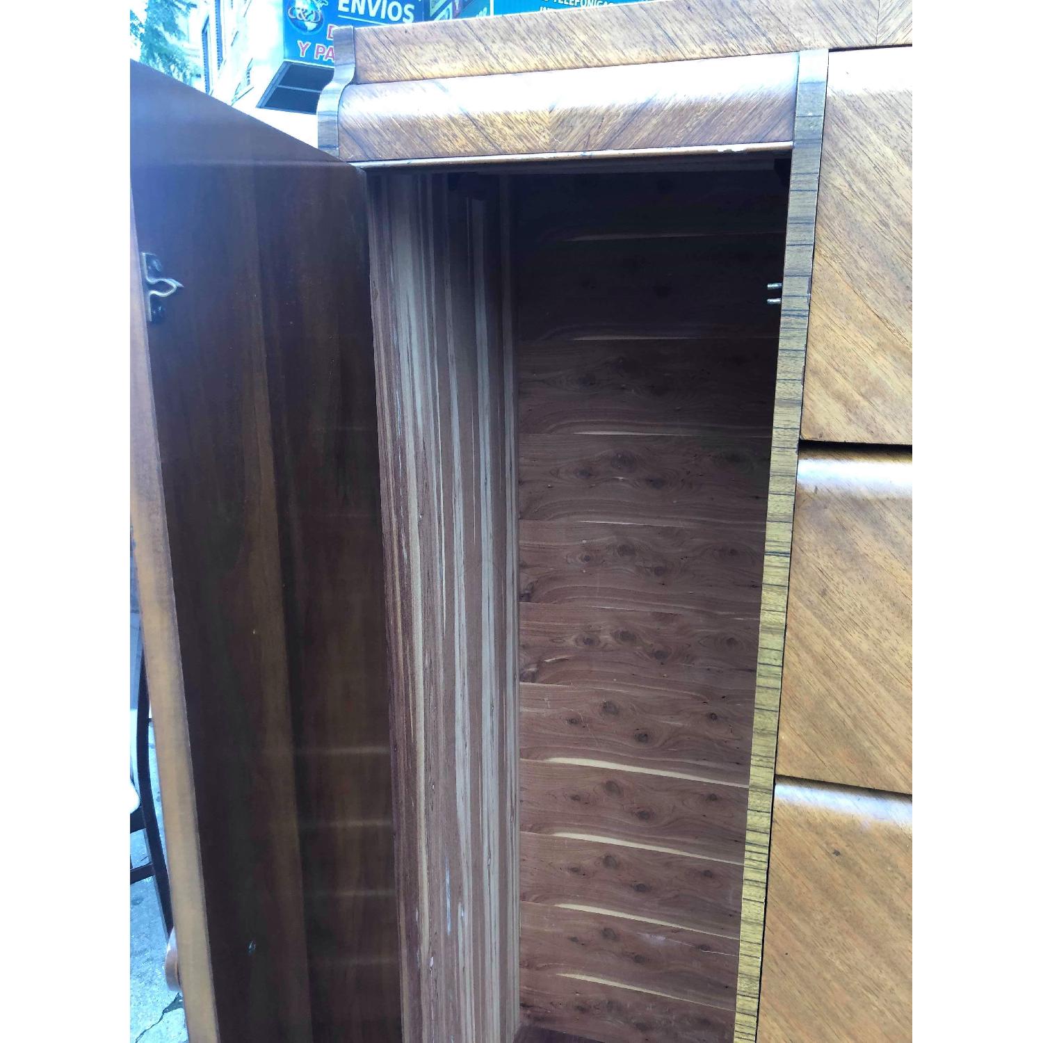 Antique 1940s Art Deco Style Waterfall Wardrobe/Dresser - image-5