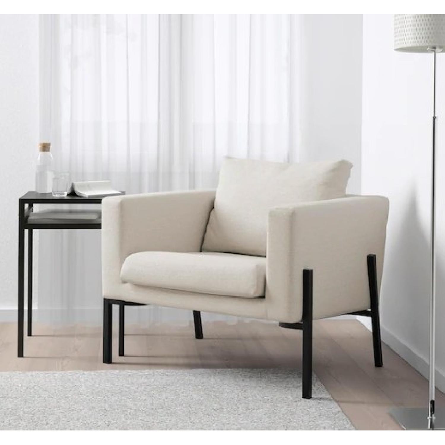 Ikea Koarp Armchair in White - AptDeco