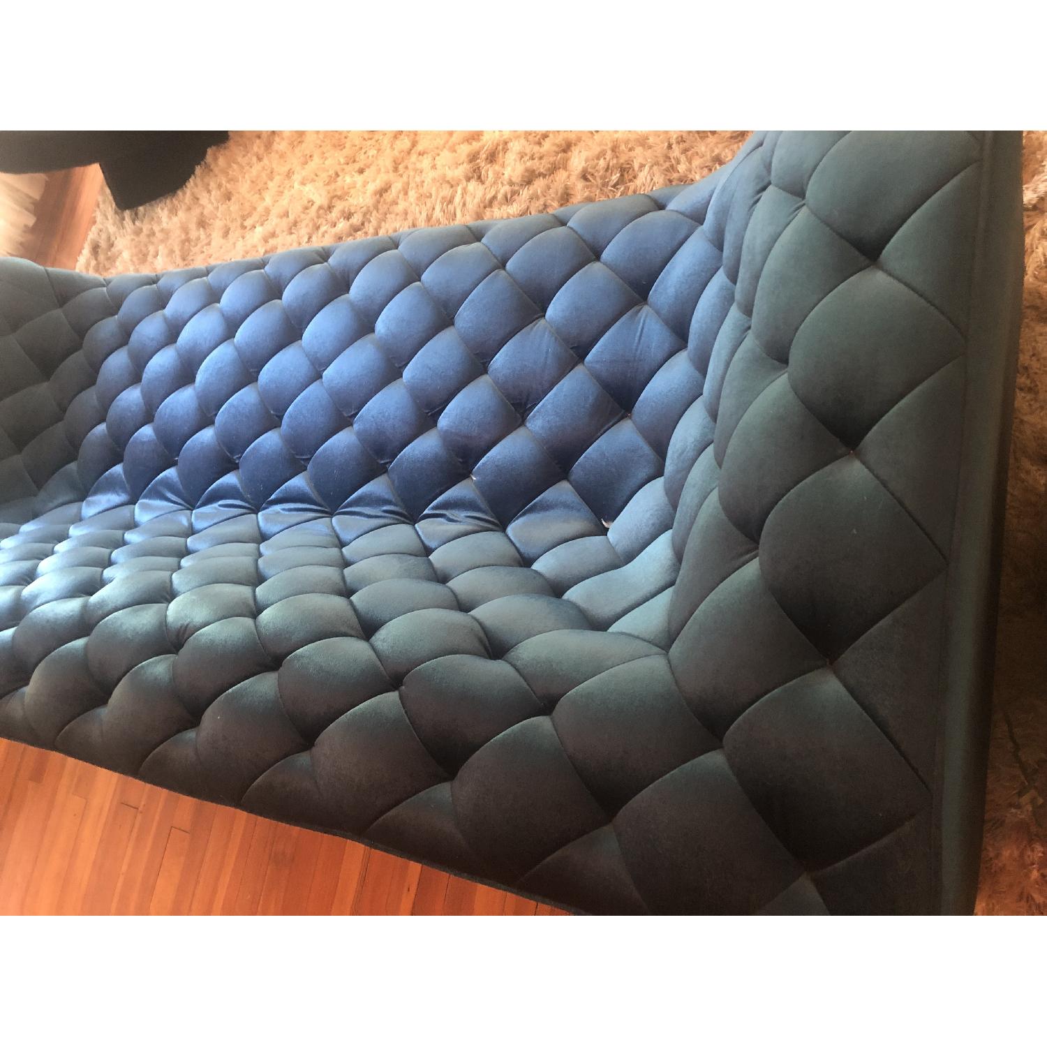 Wade Logan Light Blue Tufted Sofa - image-4