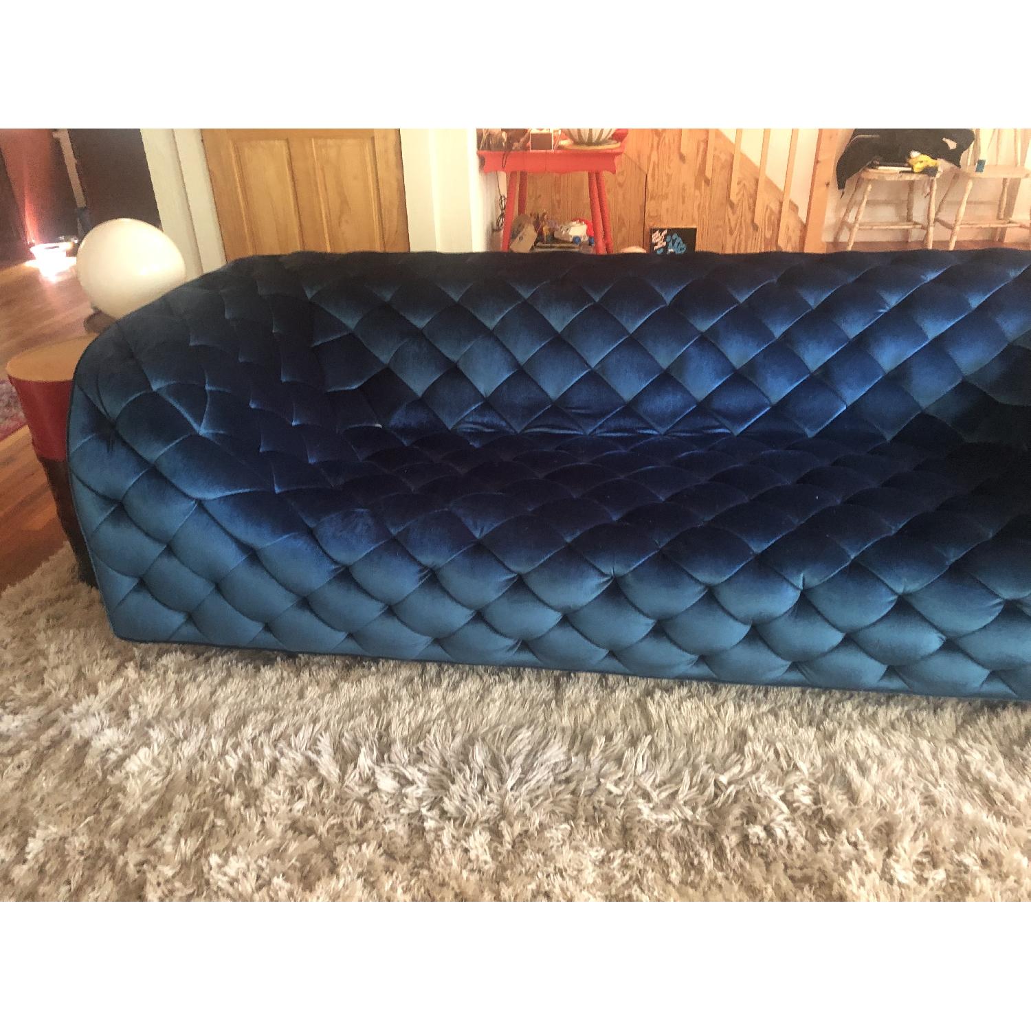 Wade Logan Light Blue Tufted Sofa - image-6