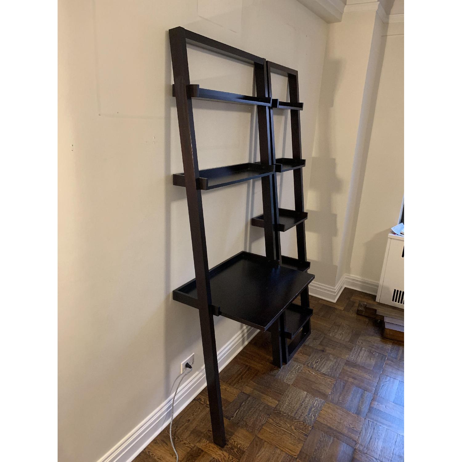 Crate & Barrel Sloane Leaning Bookcase w/ Desk AptDeco