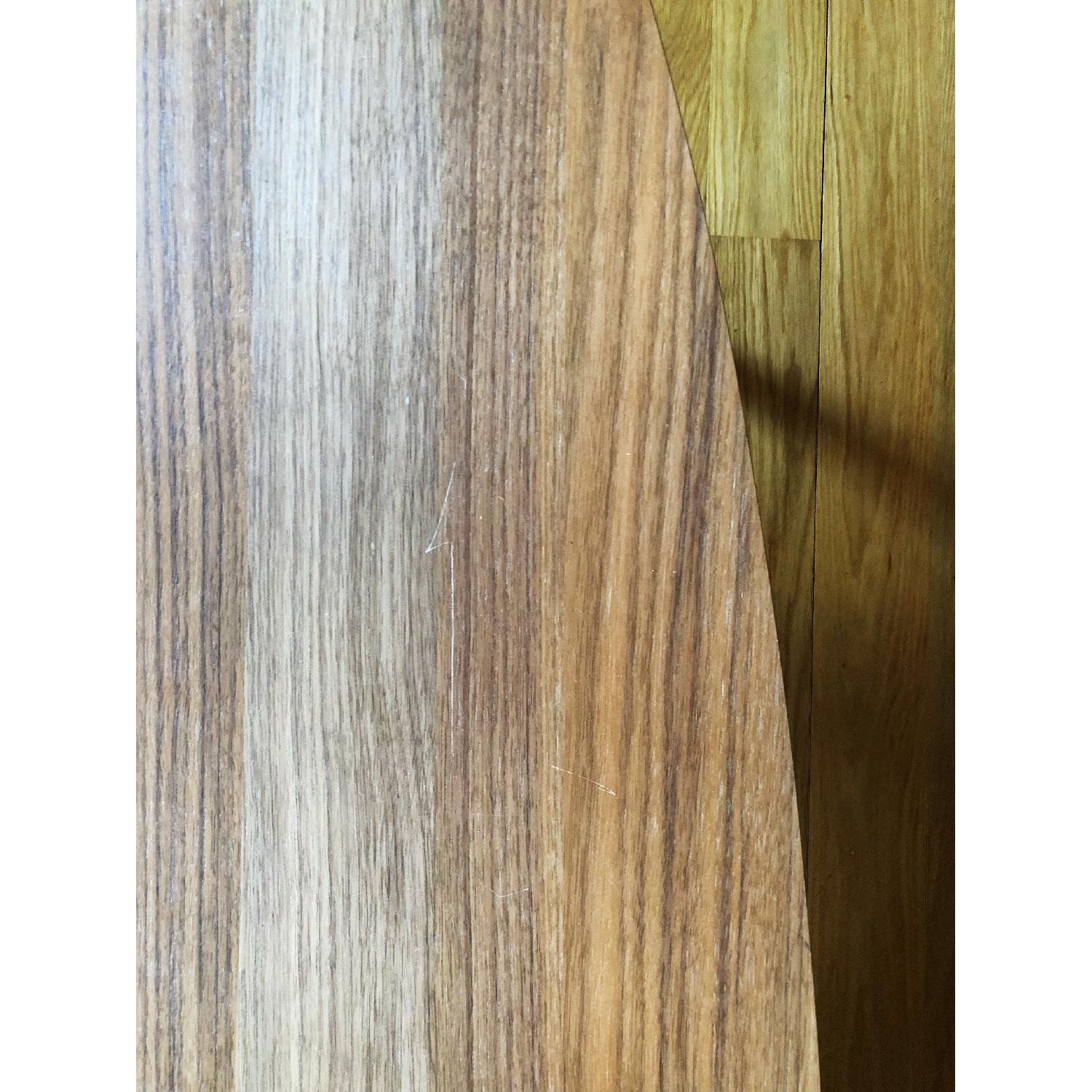 Ikea Stockholm Walnut Veneer Coffee Table w/ Rattan Shelf - image-3