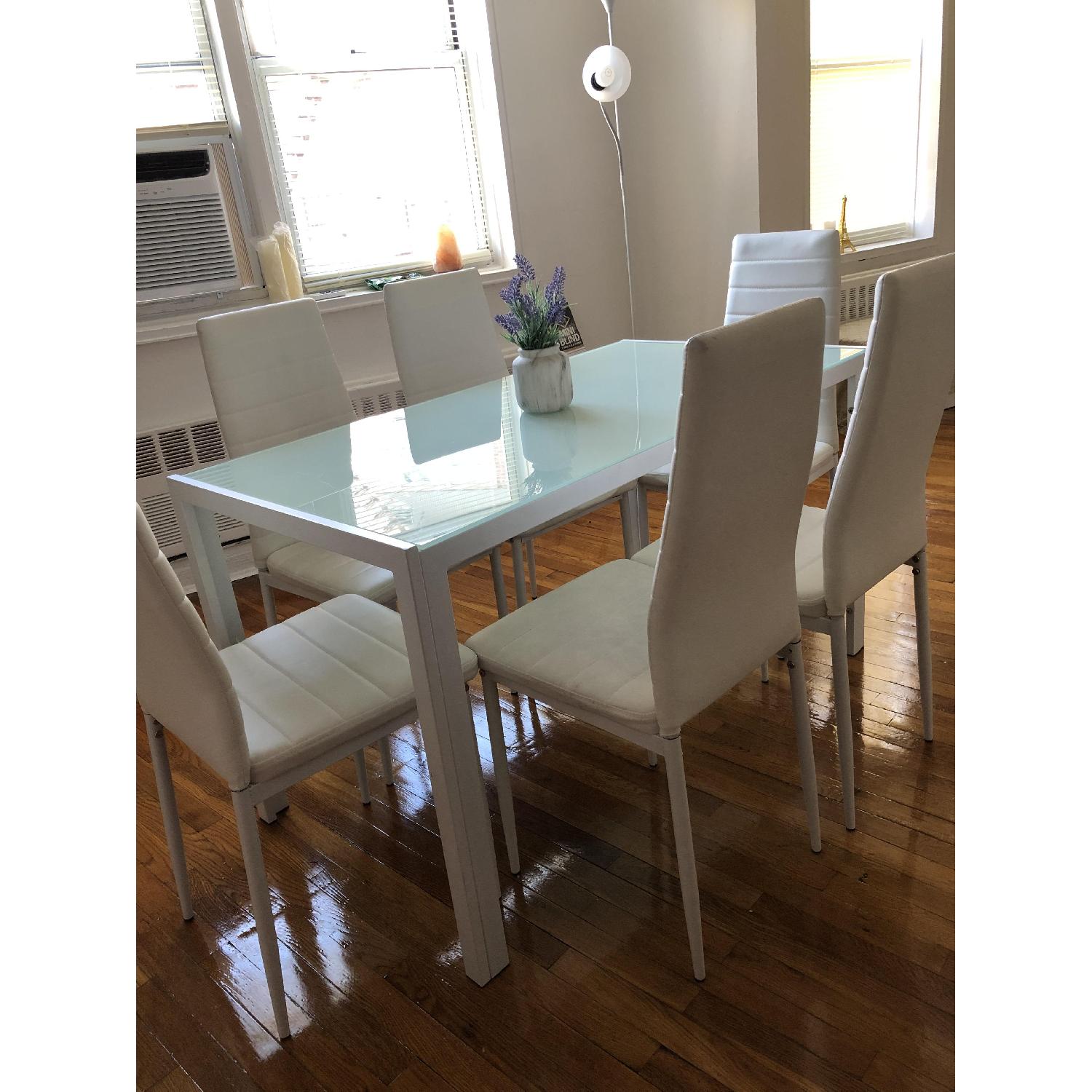 Orren Ellis Renick Modern 7 Piece White Dining Set - image-9