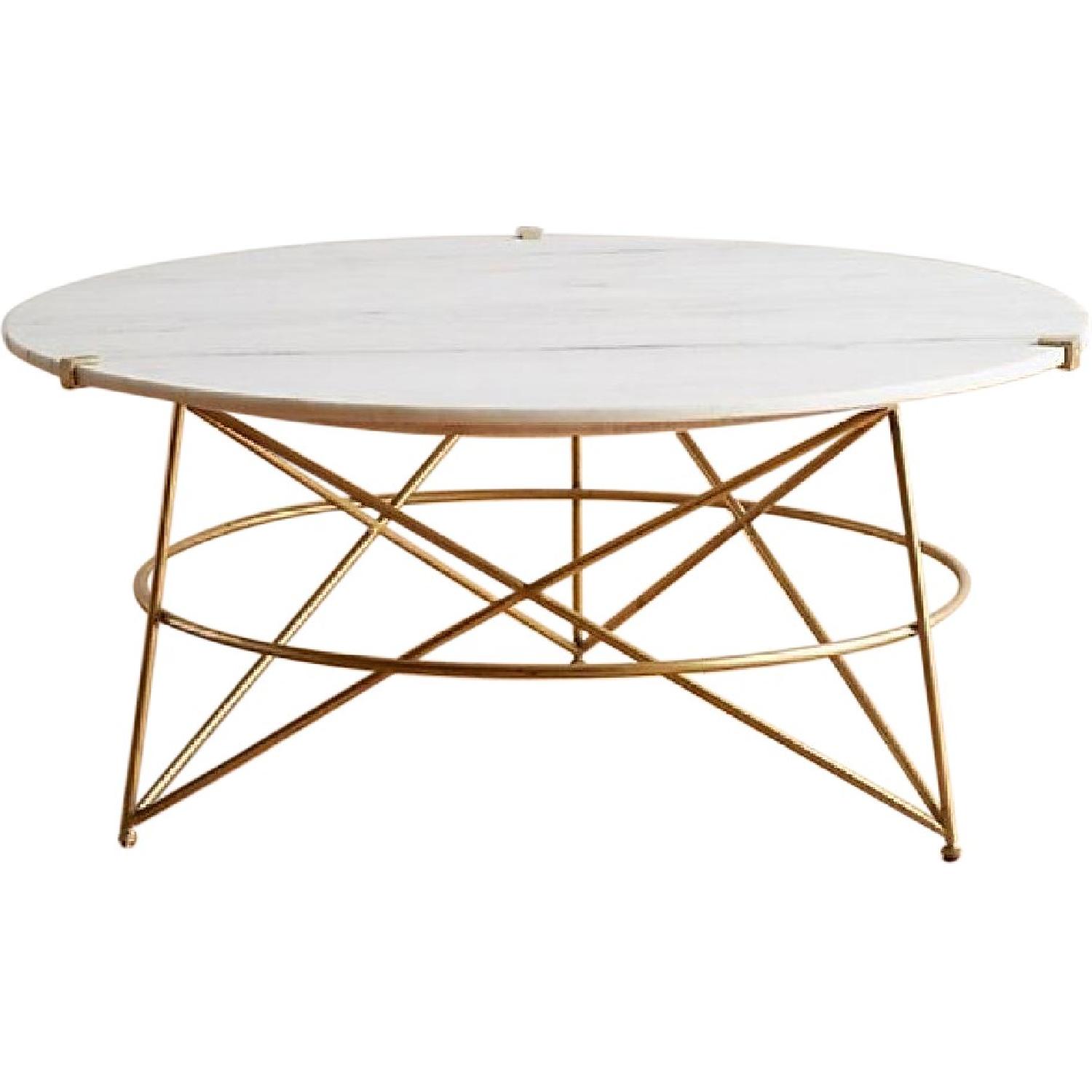 Anthropologie Round Marble Coffee Table AptDeco
