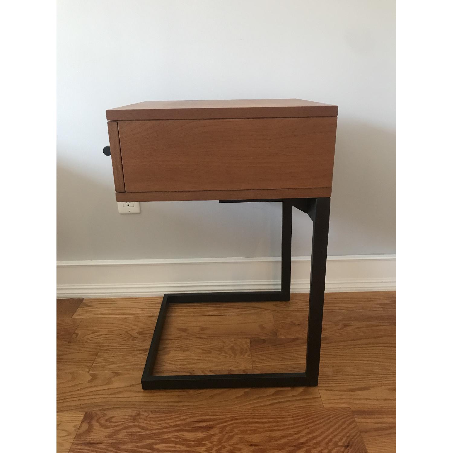 West Elm C-Base Nightstand/Side Table in Teak - image-2