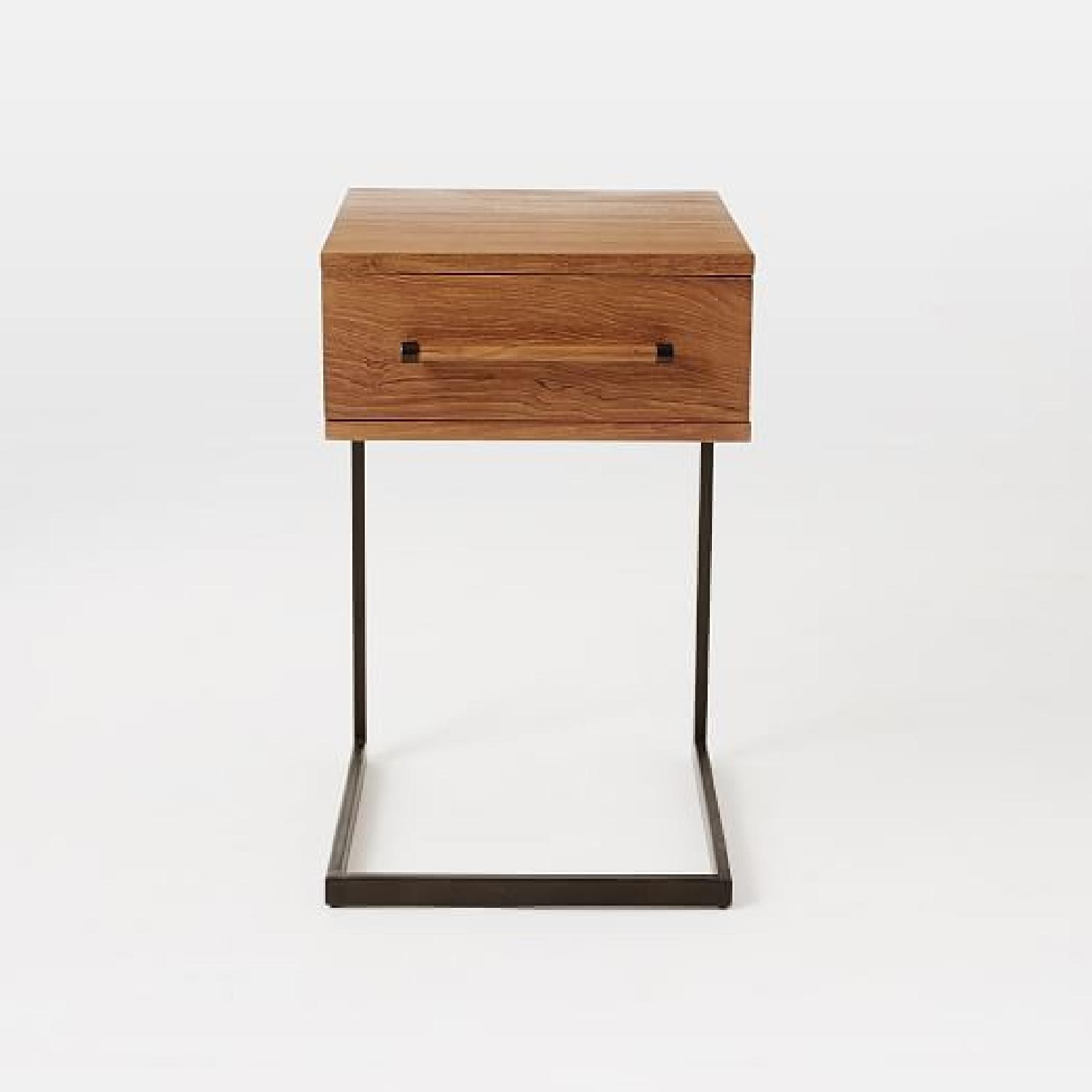 West Elm C-Base Nightstand/Side Table in Teak - image-4