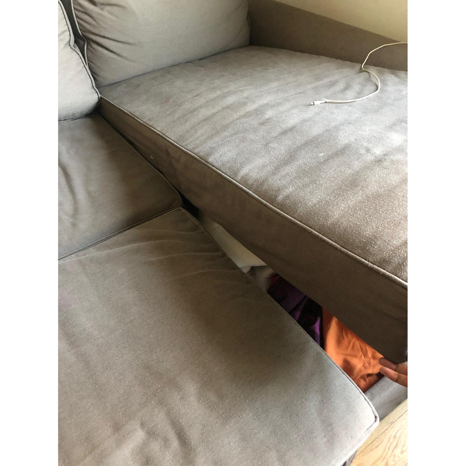 Ikea Backabro Brown Sleeper Sectional Sofa w/ Chaise - image-5