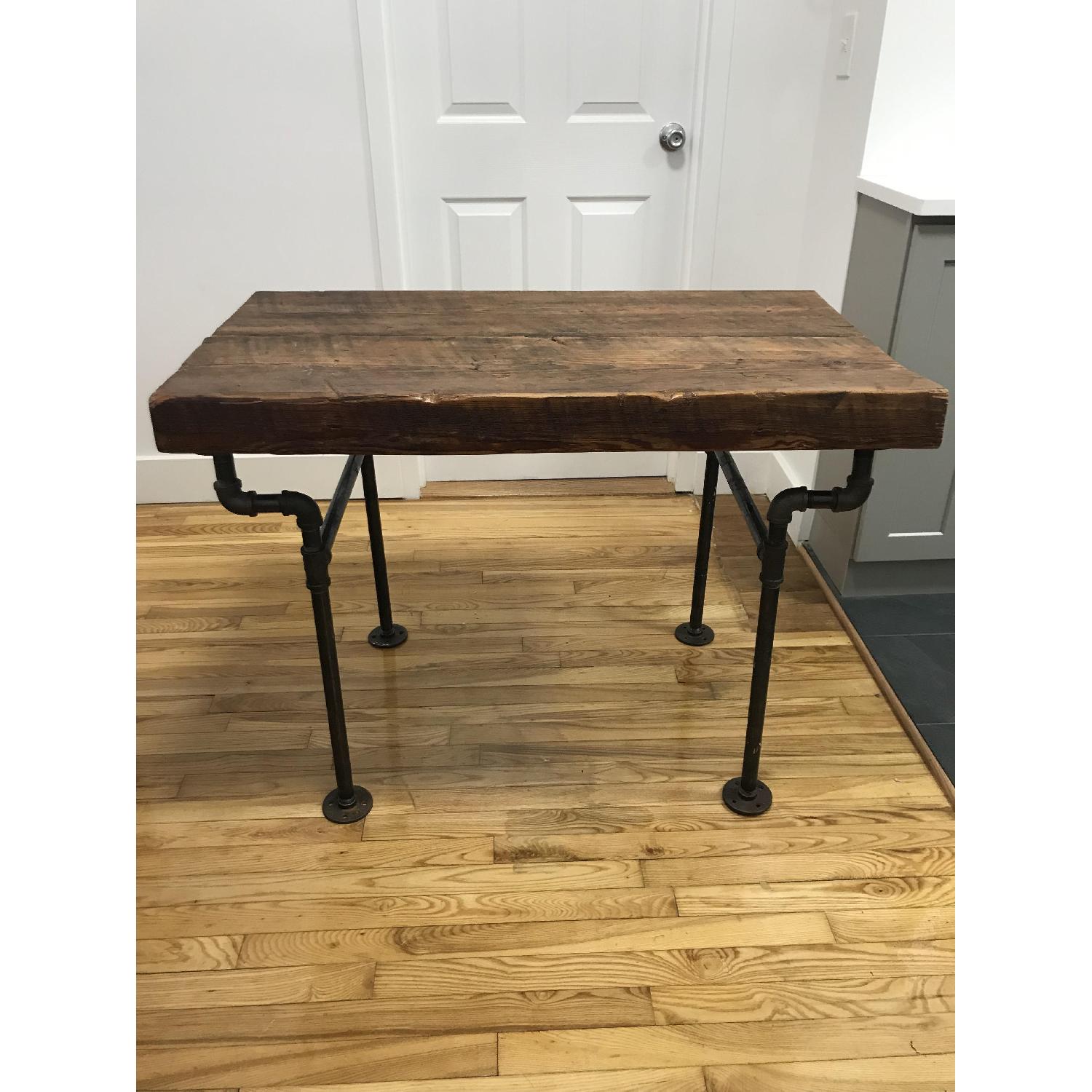 Reclaimed Wood Desk w/ Industrial Pipe Legs - image-1