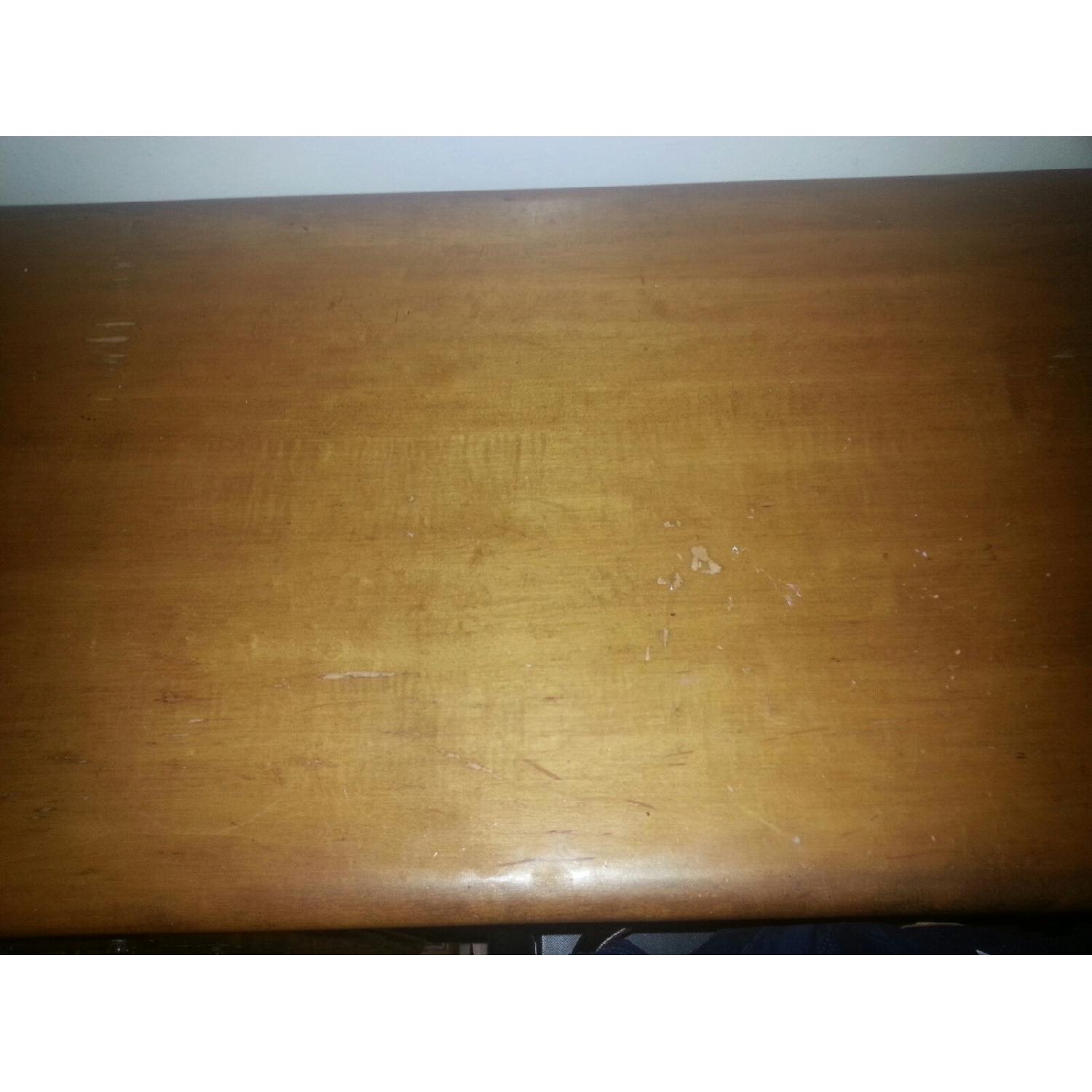 Vintage Wood Desk w/ Storage - image-5