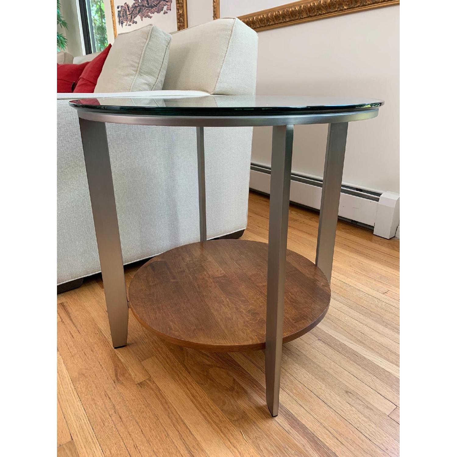 Ethan Allen Glass Top End Table - image-2