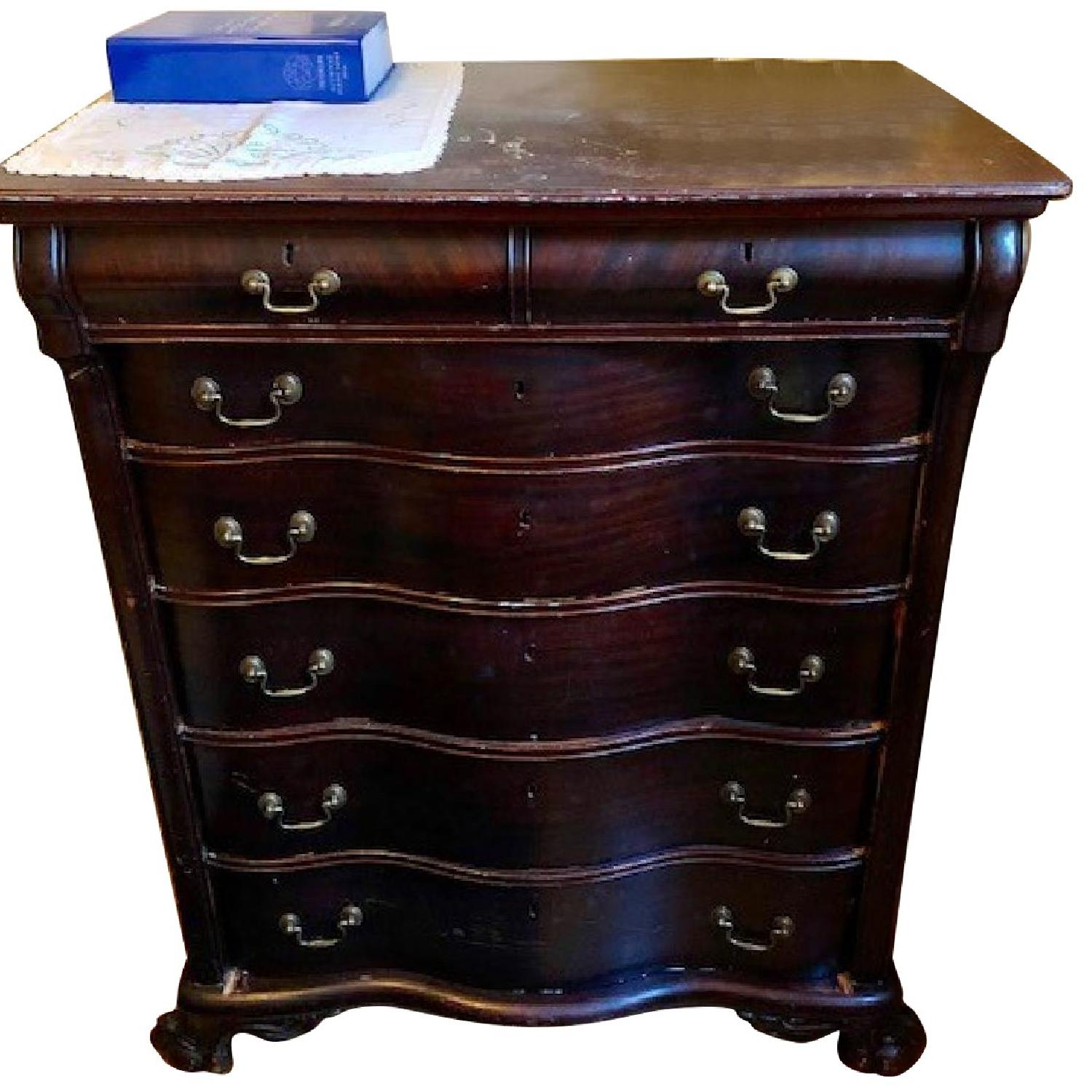 Antique Wood Chest of Drawers AptDeco