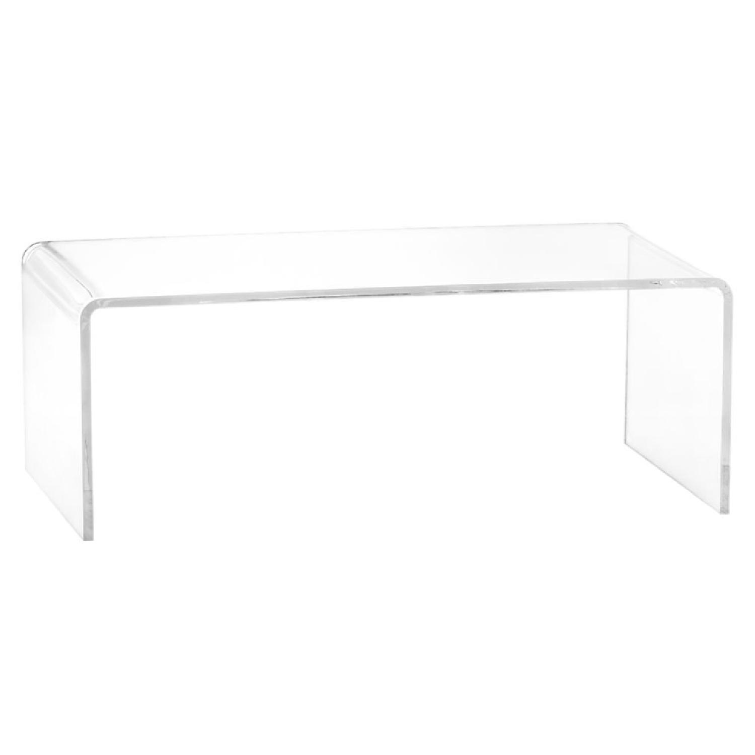 CB2 Acrylic Peekaboo Coffee Table AptDeco
