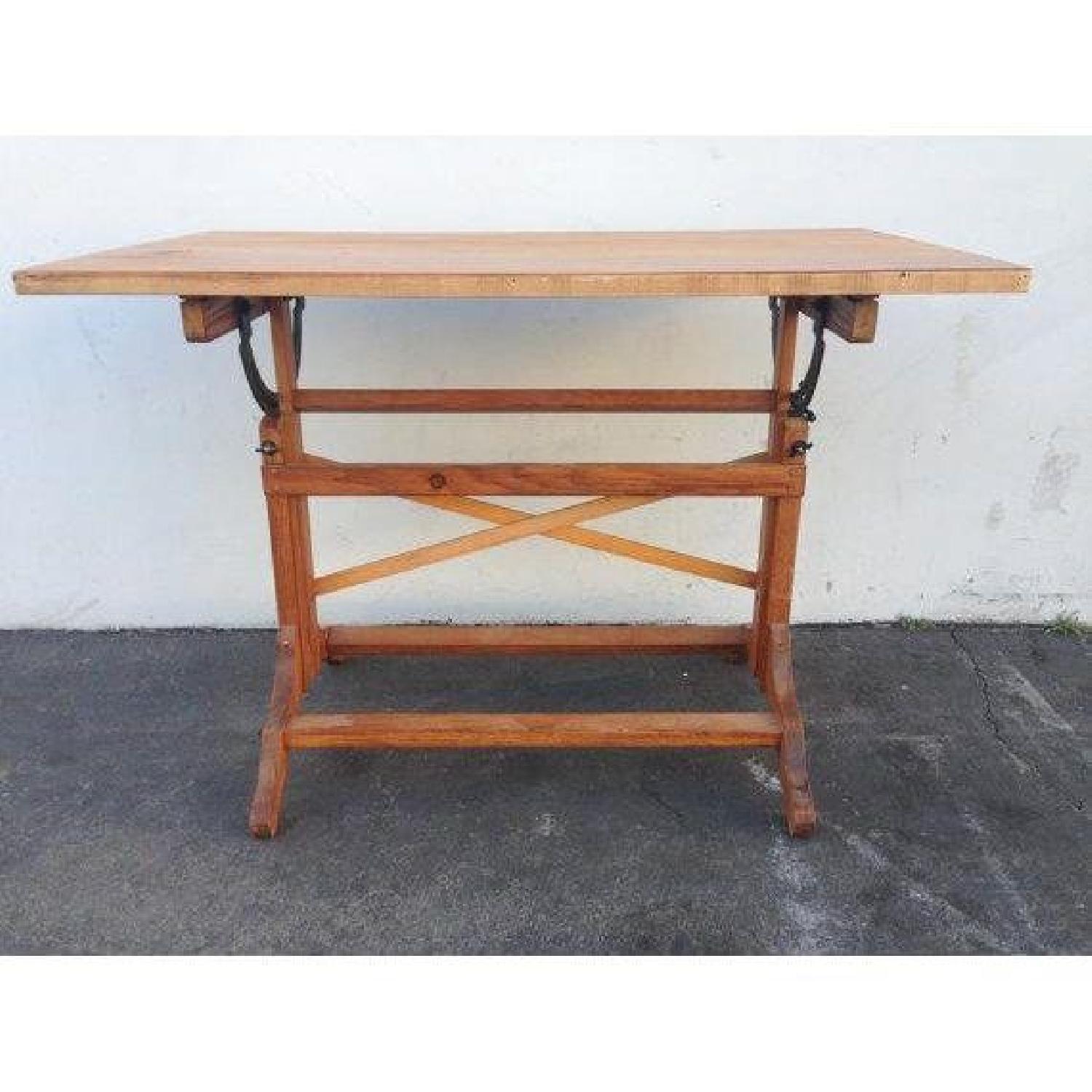 Industrial-Style Drafting Table - image-3