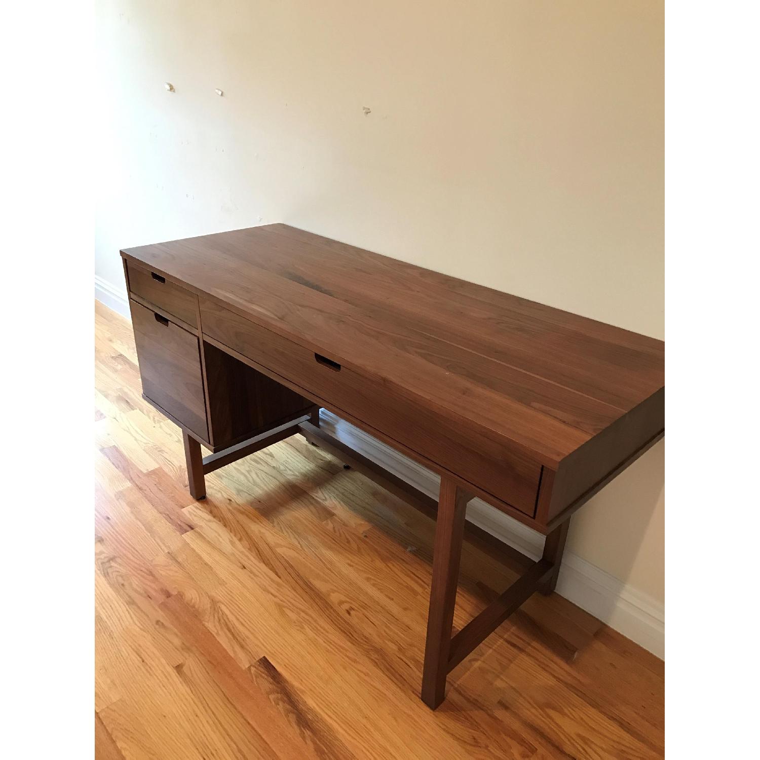 Room and Board Single File Drawer Ellis Desk in Walnut Color - image-3