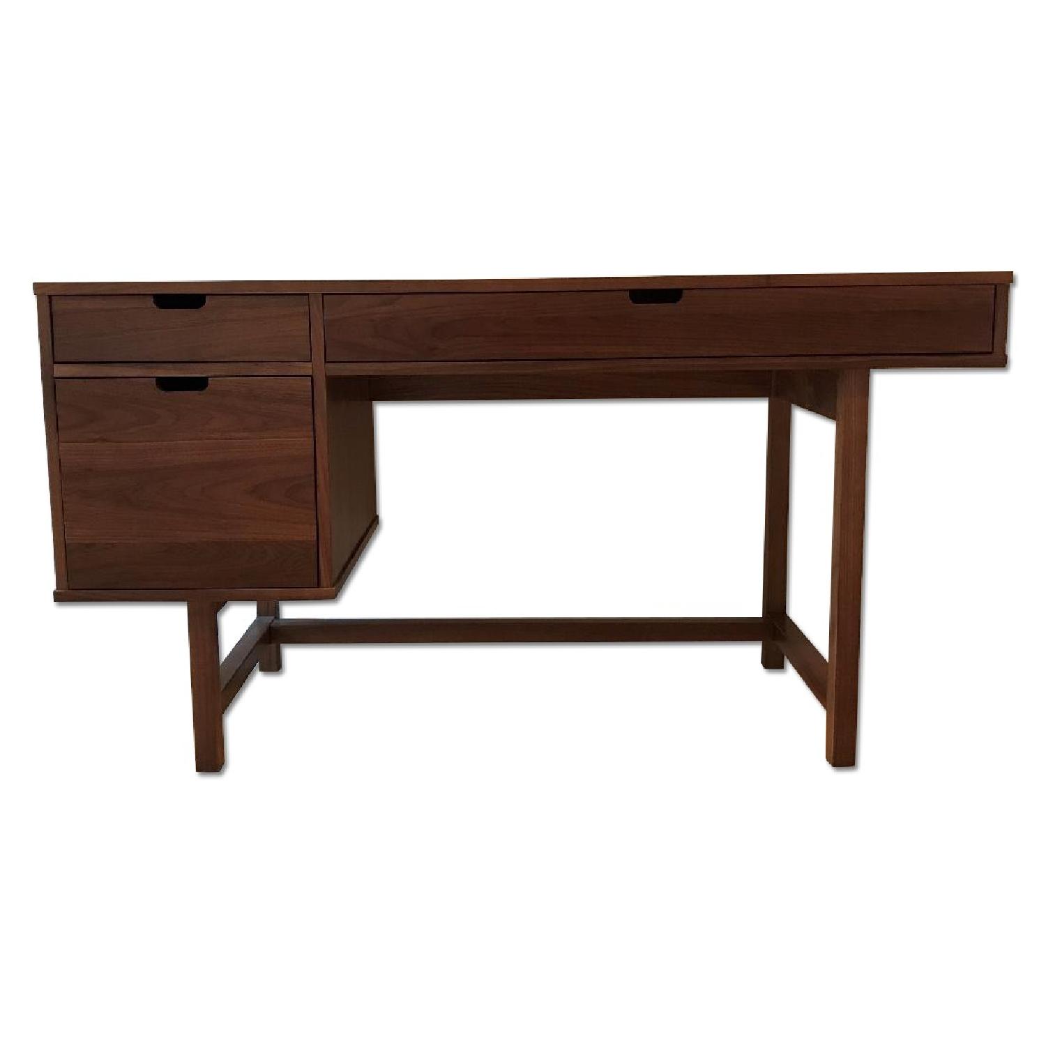 Room and Board Single File Drawer Ellis Desk in Walnut Color - image-0