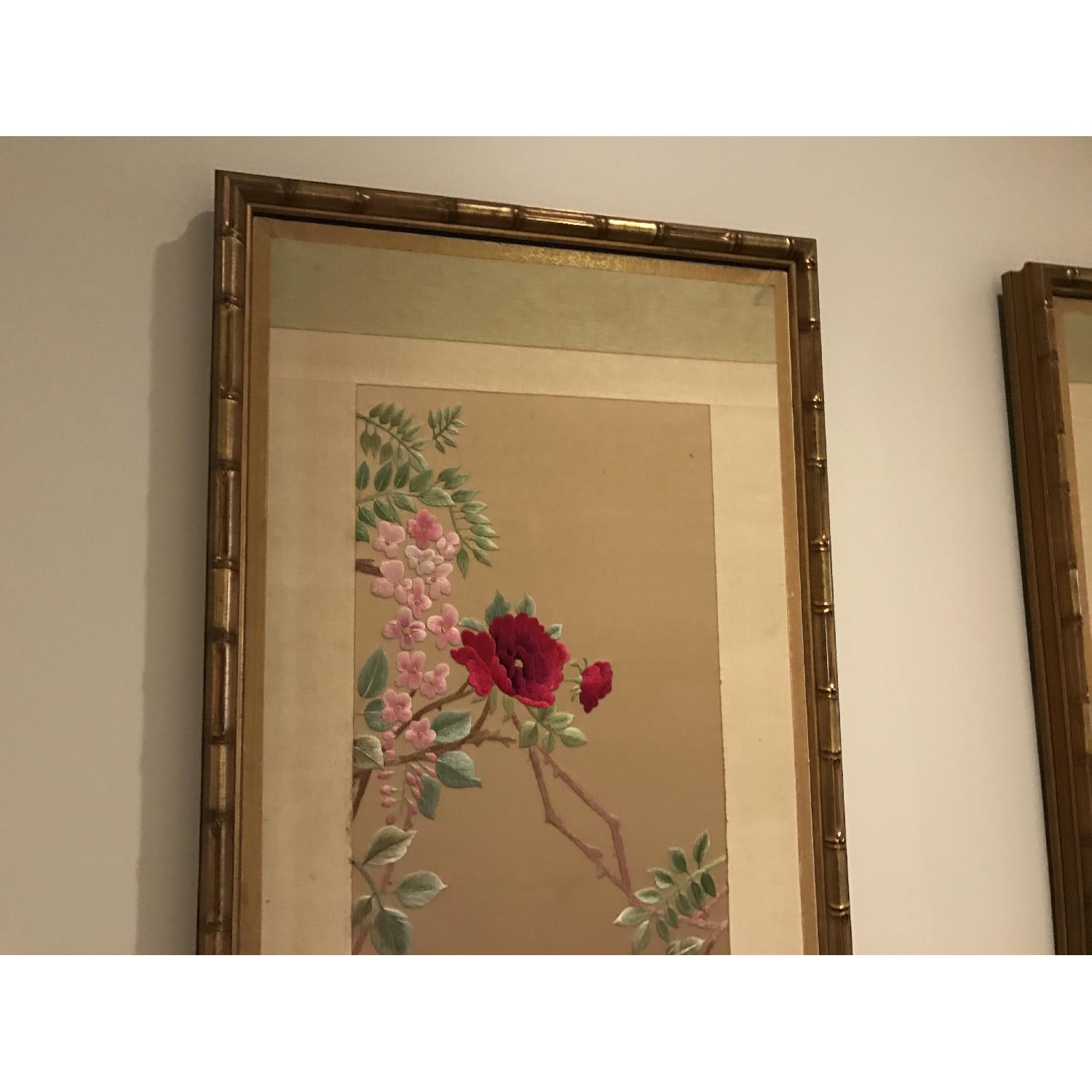 Silk Hand Embroidered Framed Panel - image-3
