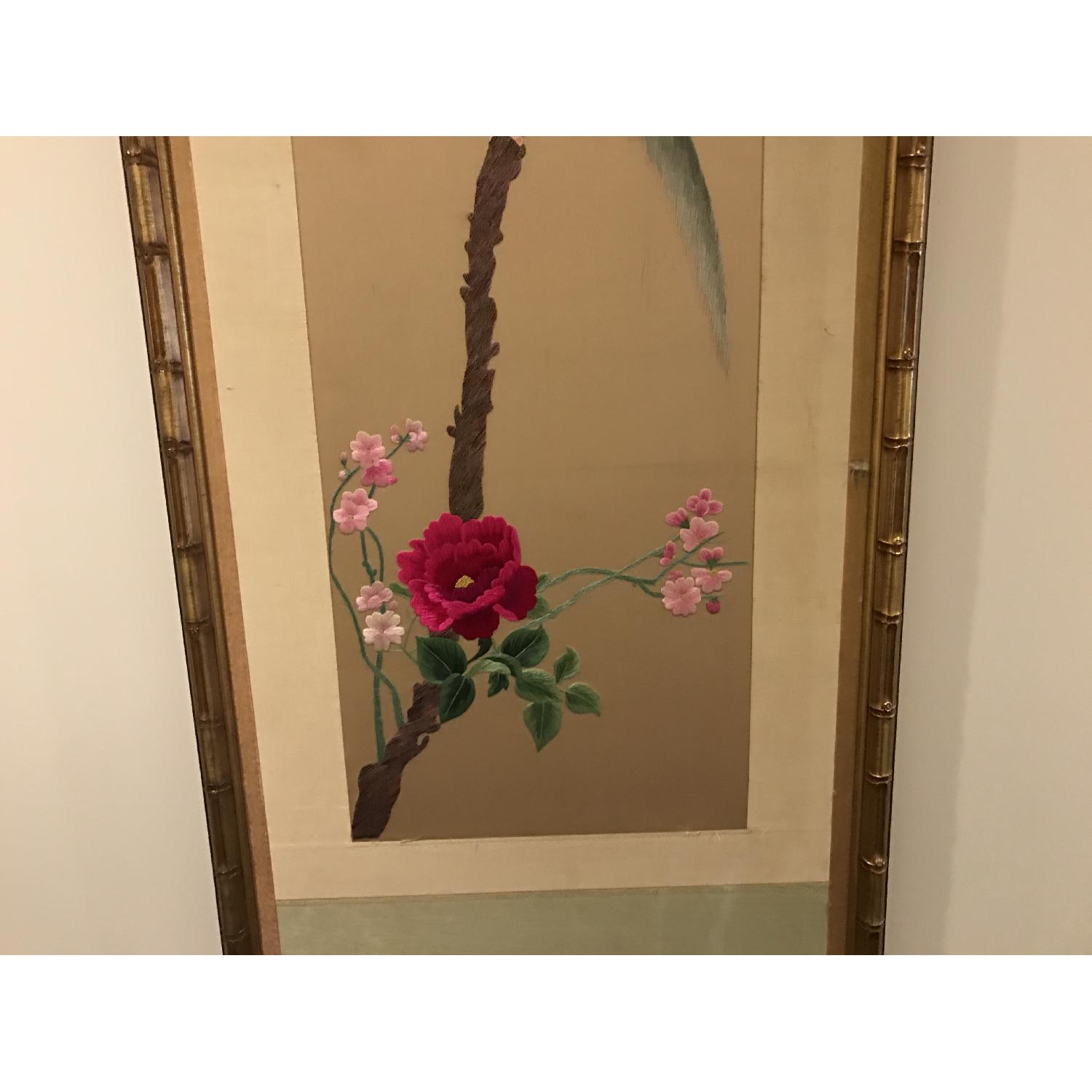 Silk Hand Embroidered Framed Panel - image-9