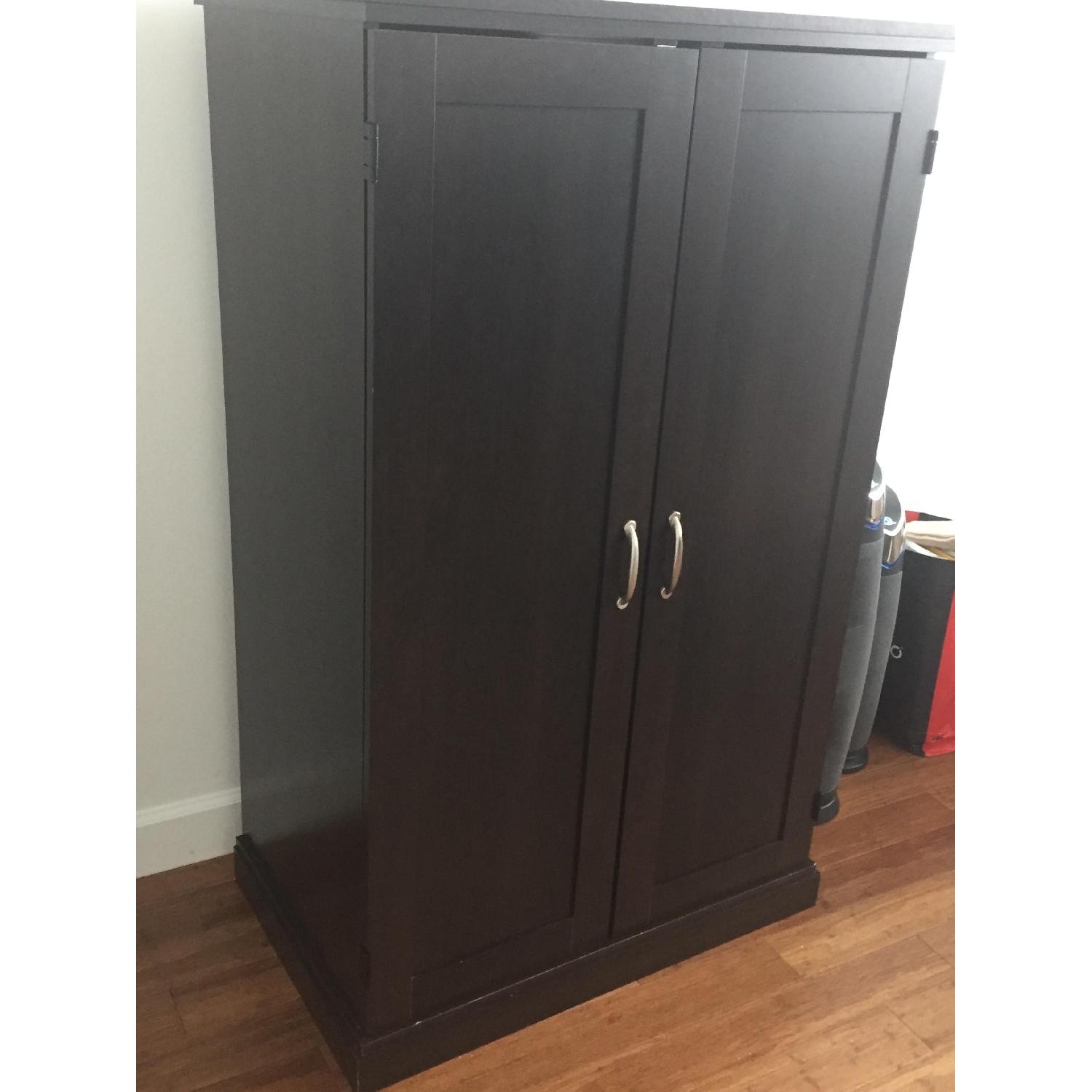 Sauder Computer Armoire in Cinnamon Cherry Finish - image-2