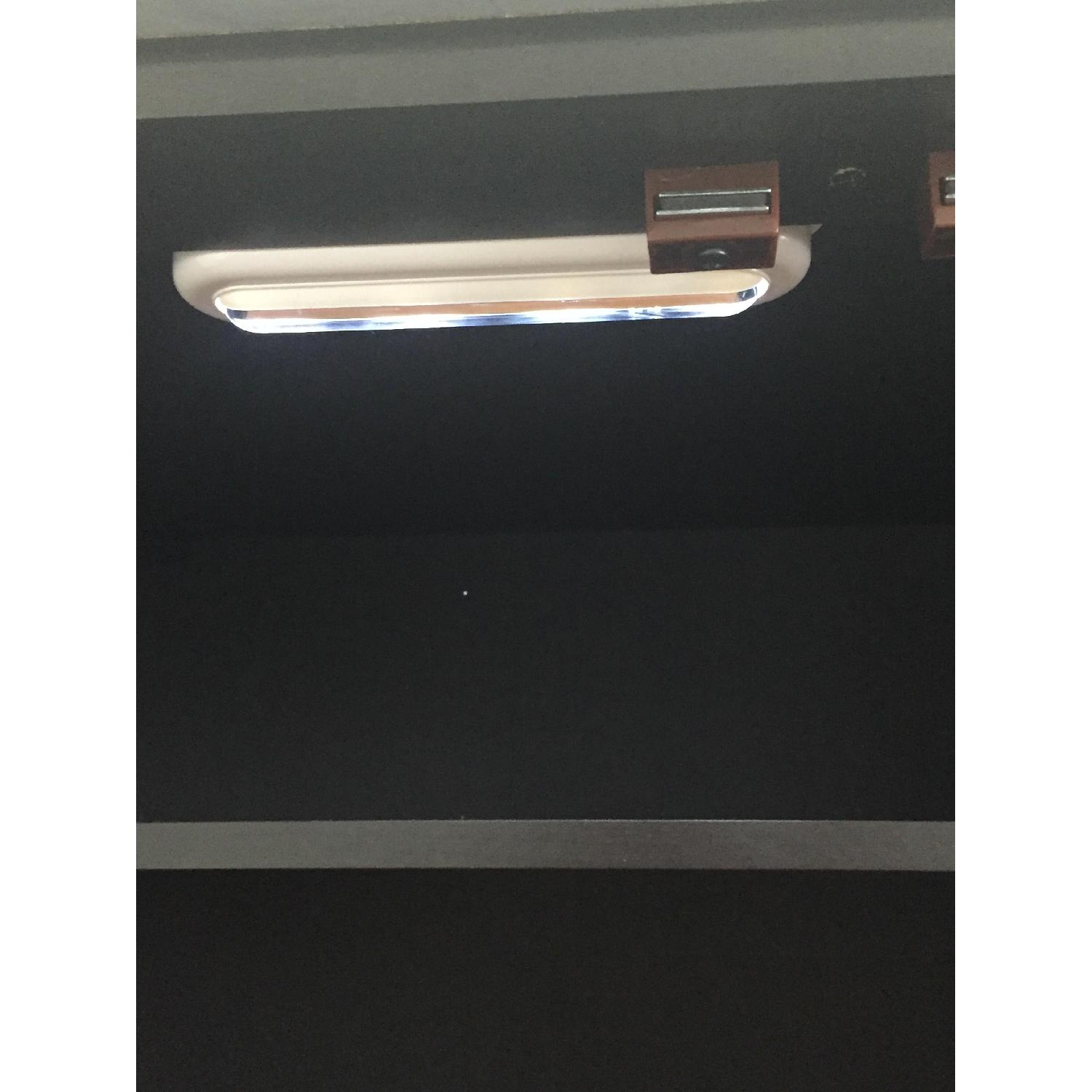 Sauder Computer Armoire in Cinnamon Cherry Finish AptDeco