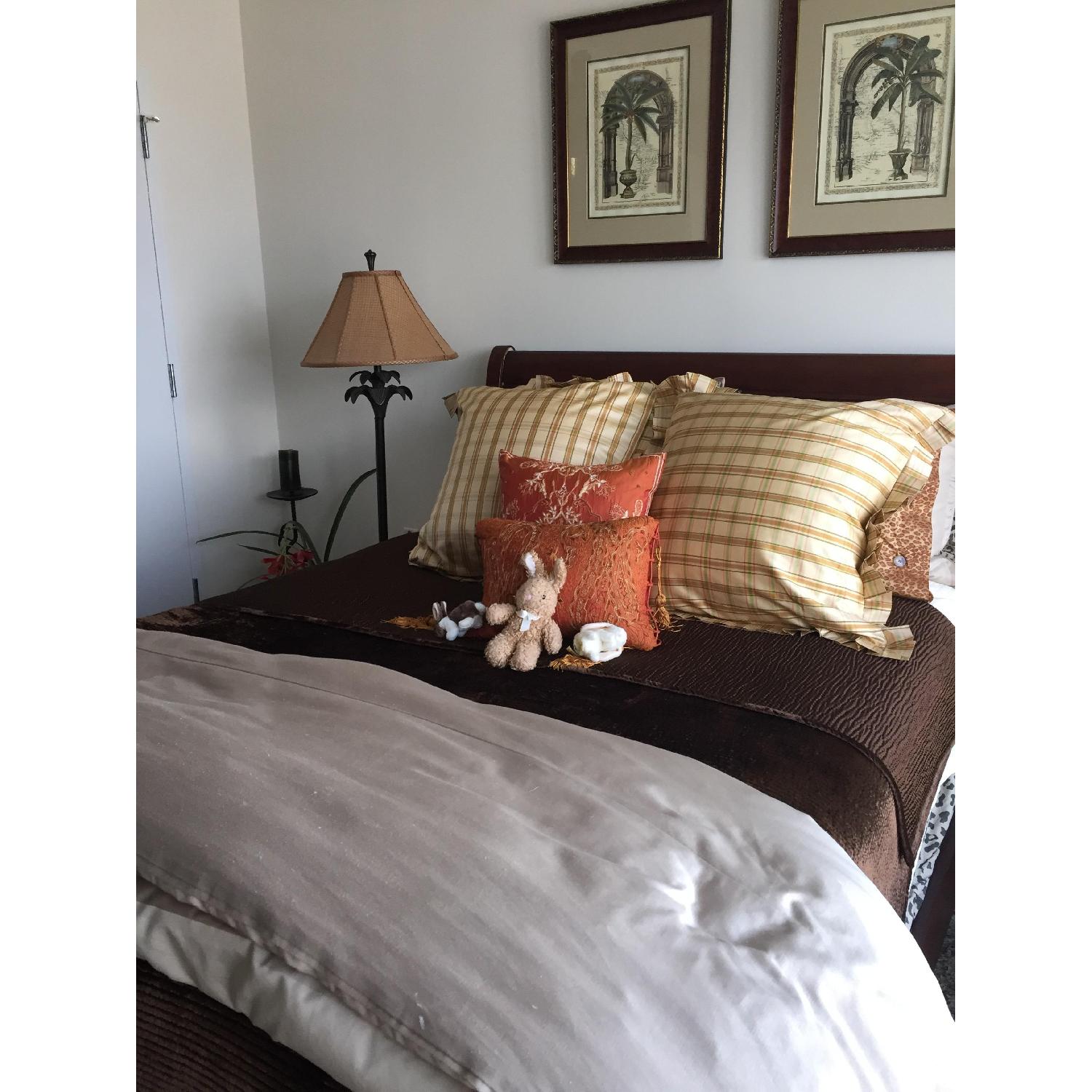 Ethan Allen Queen Size Sleigh Bed Frame - image-1