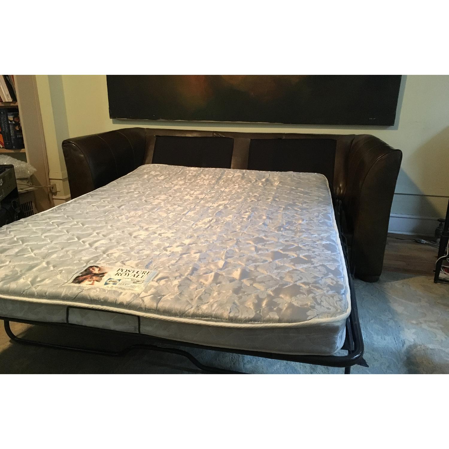 Jennifer Convertibles Leather Convertible Sofa Bed - image-2