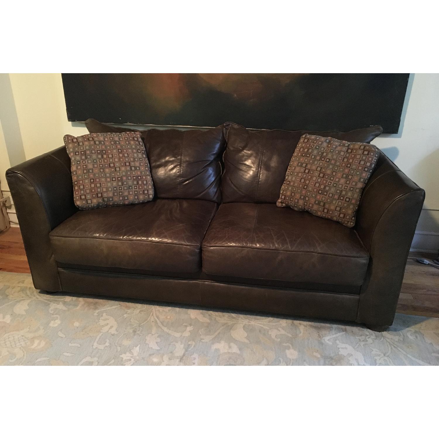 Jennifer Convertibles Leather Convertible Sofa Bed - image-3