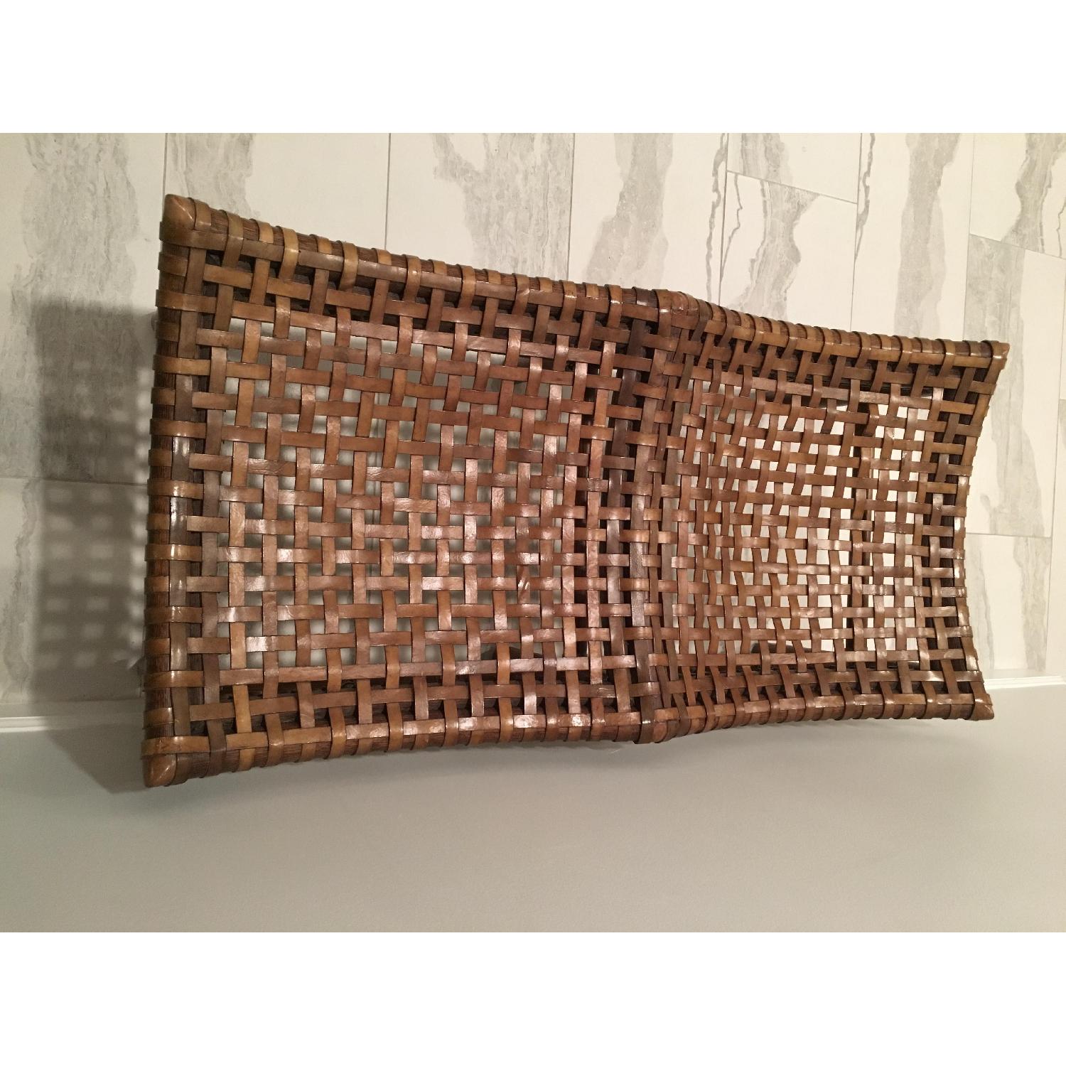 McGuire Double Leather Woven Bench - image-1