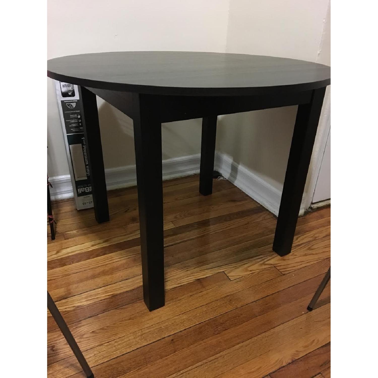 Ikea Bjursnas Table in Black-Brown - AptDeco