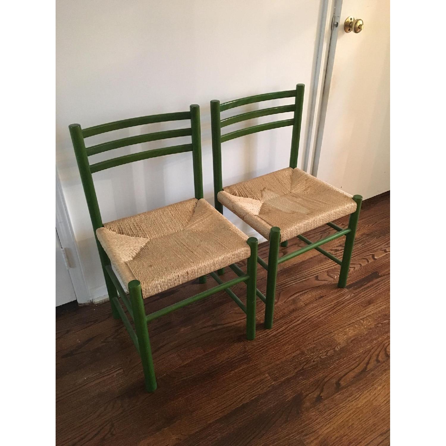 Wood & Wicker Dining Chairs - image-1