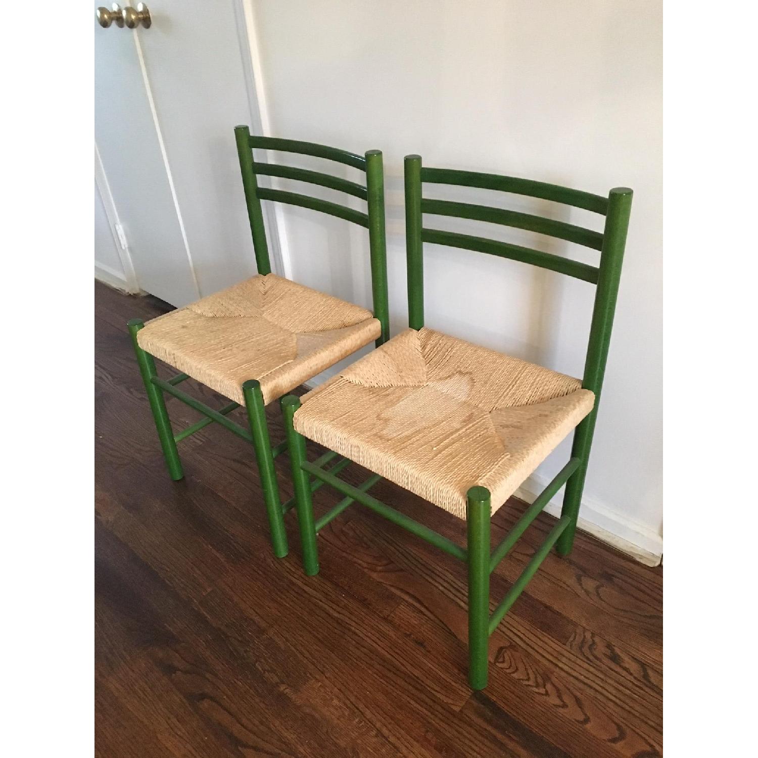 Wood & Wicker Dining Chairs - image-2