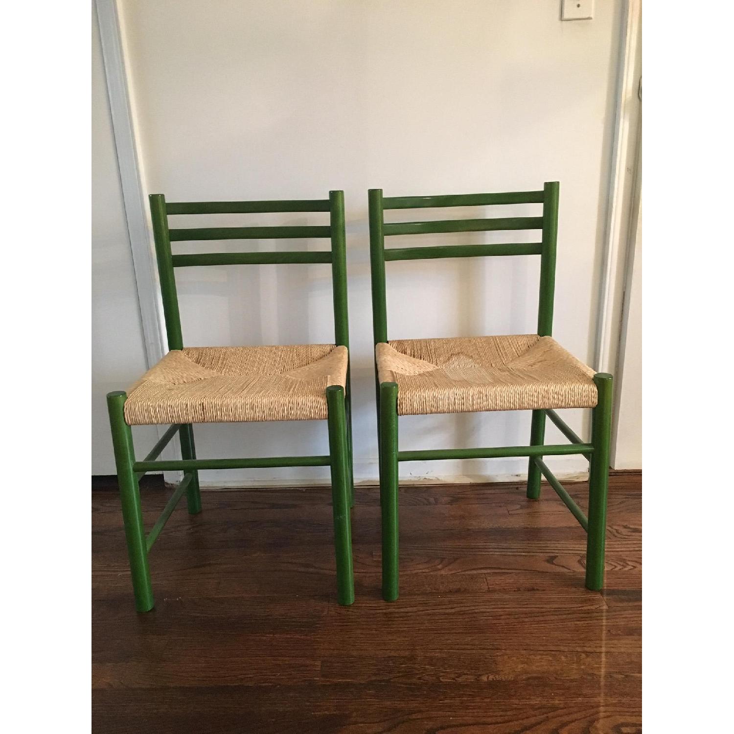 Wood & Wicker Dining Chairs - image-3