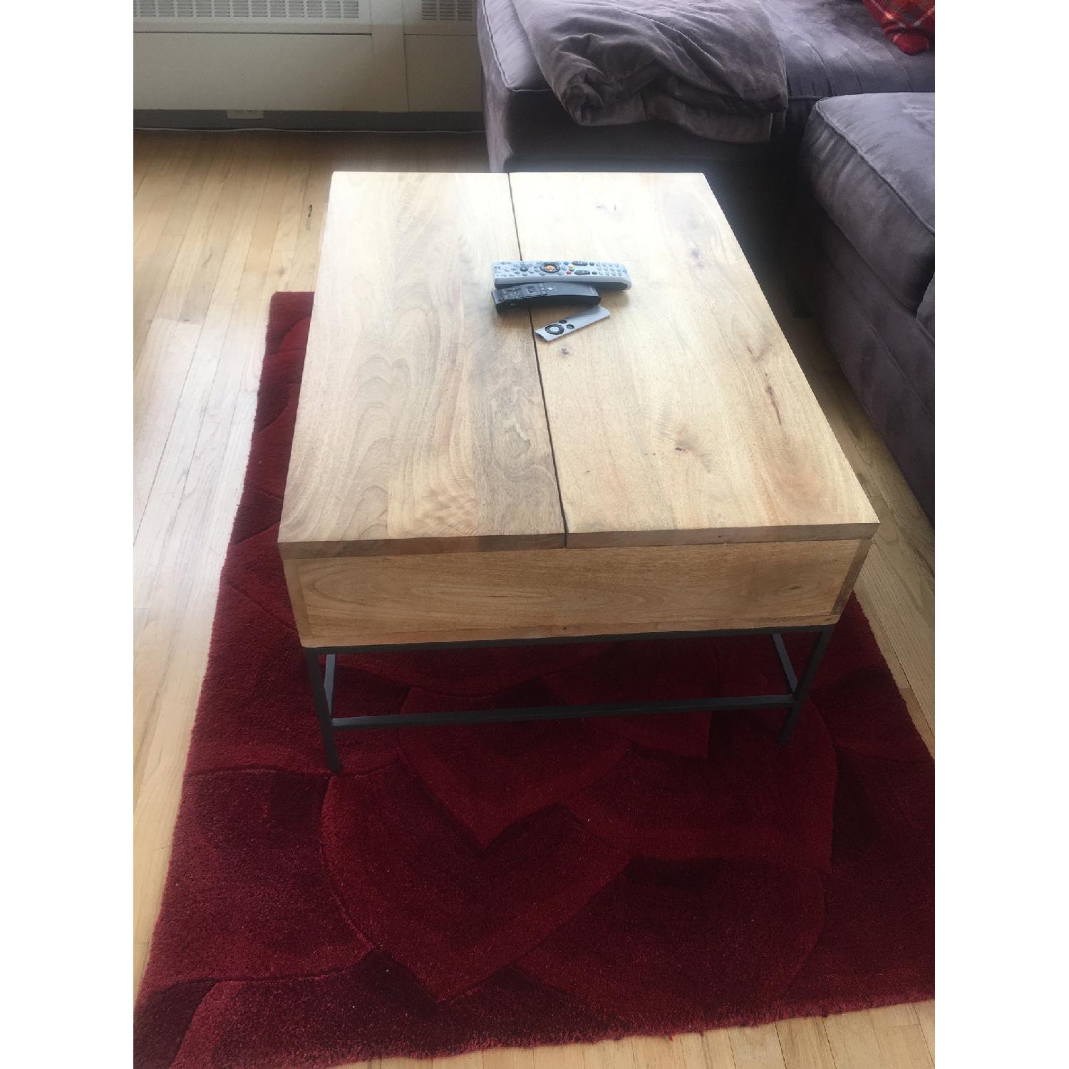 West Elm Industrial Storage Coffee Table in Raw Mango - image-2
