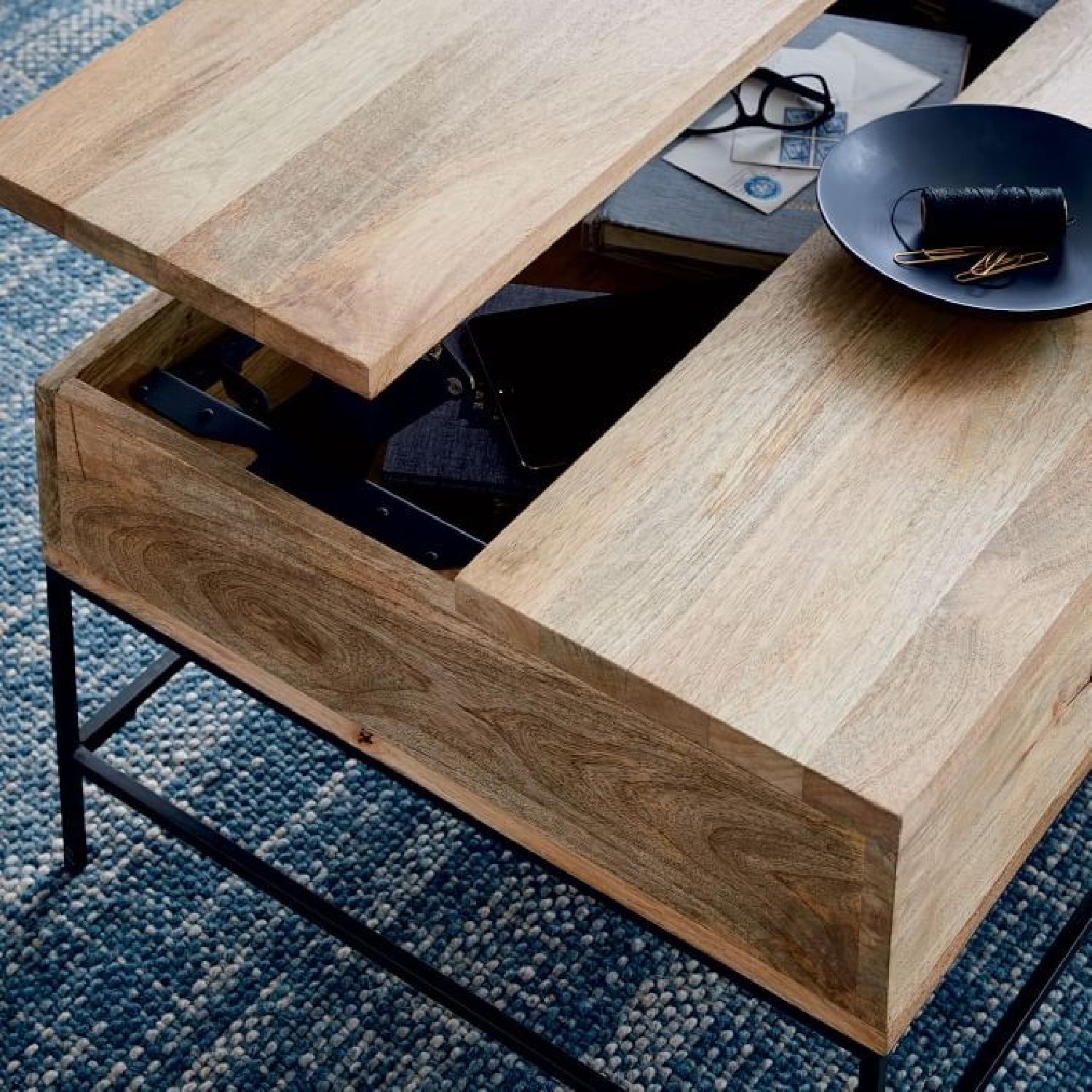 West Elm Industrial Storage Coffee Table in Raw Mango - image-3