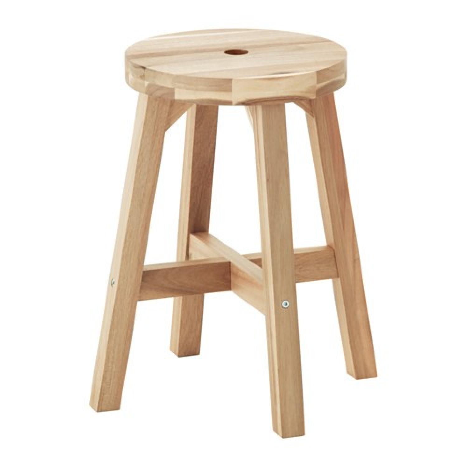 Ikea Skogsta Stool in Acacia - image-1