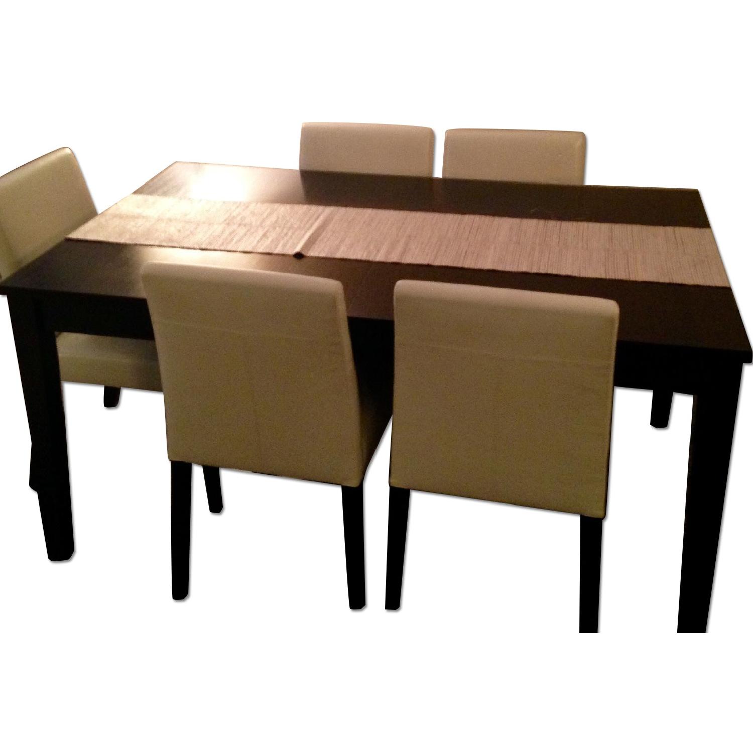 Crate & Barrel Madison Extension Dining Table w/ 6 Chairs AptDeco