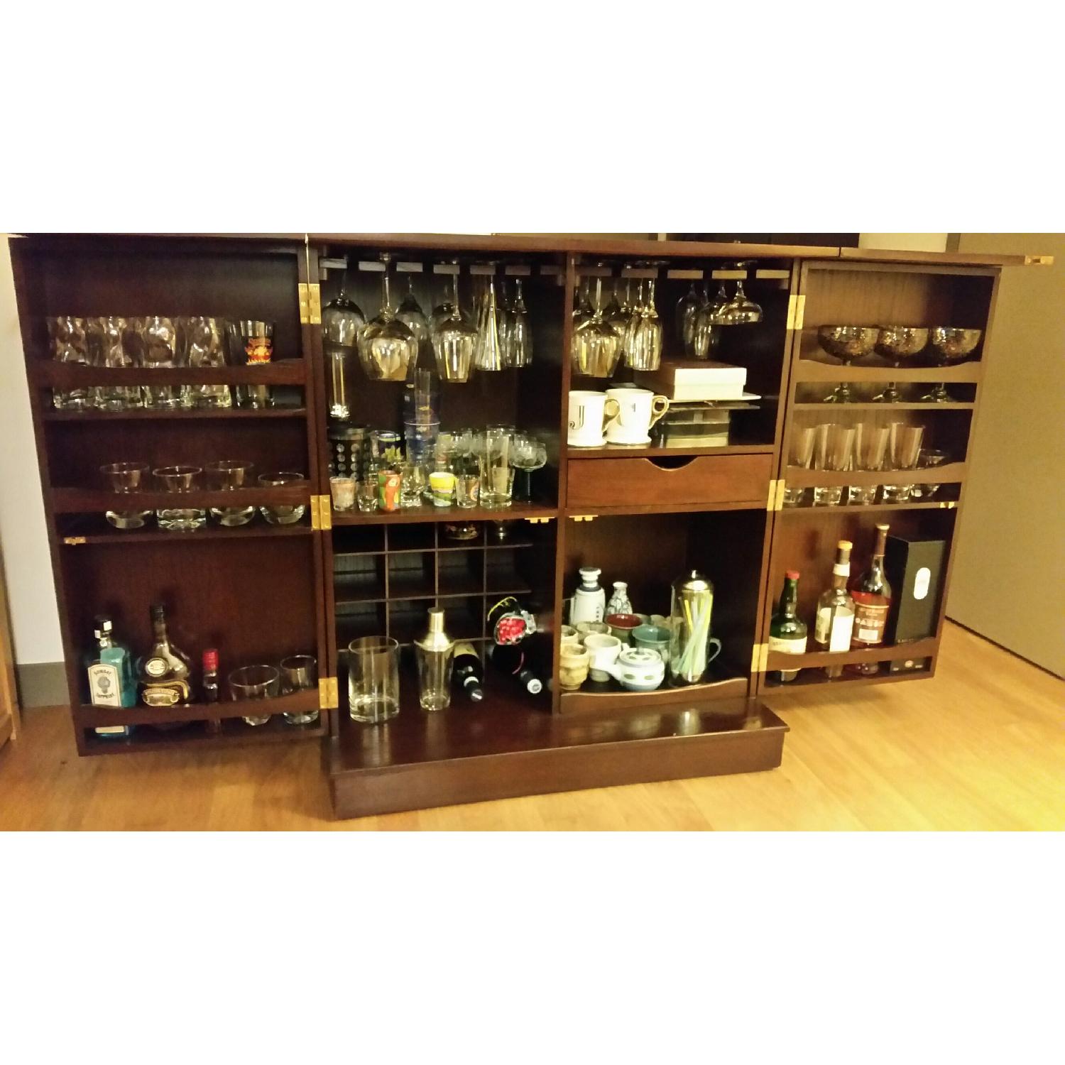 Crate & Barrel Steamer Bar Cabinet - image-2