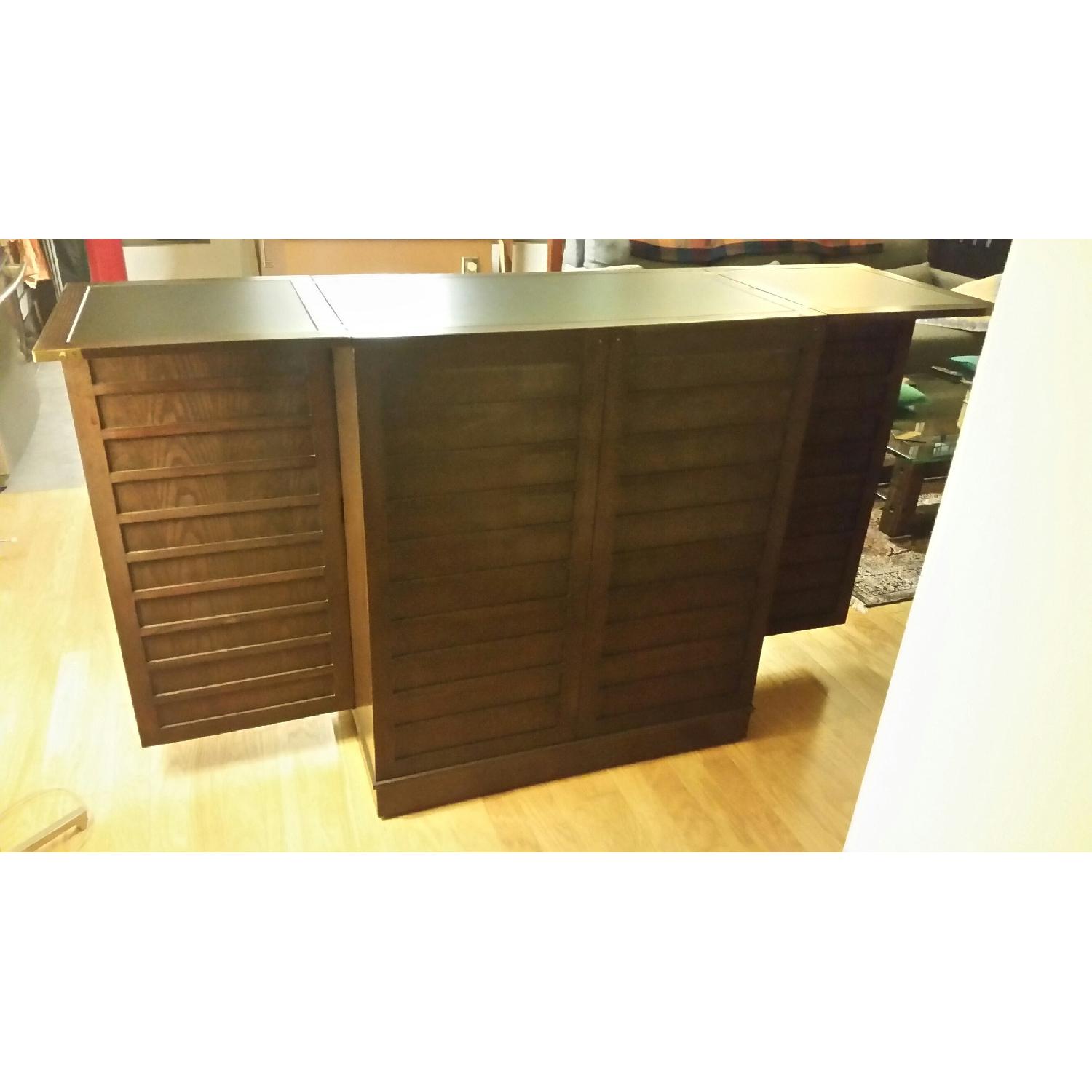 Crate & Barrel Steamer Bar Cabinet - image-4