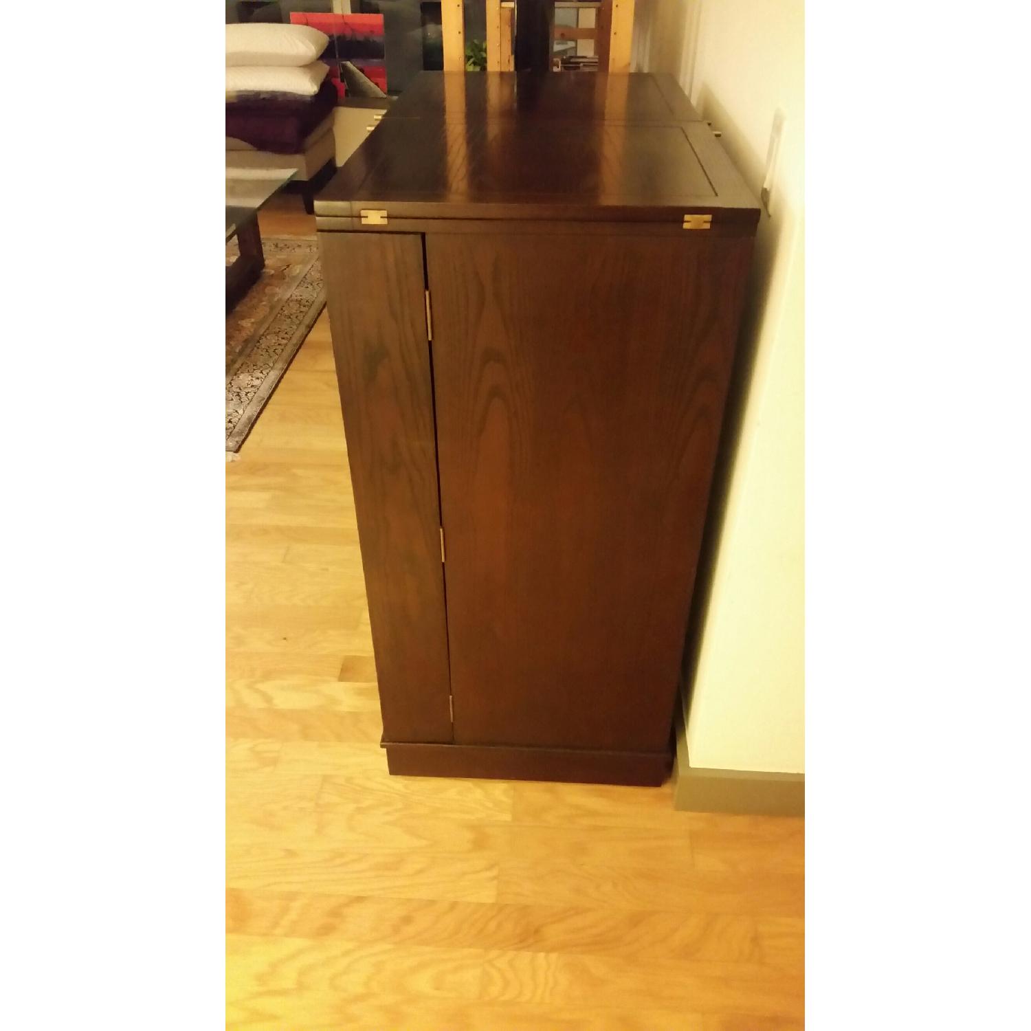 Crate & Barrel Steamer Bar Cabinet - image-6