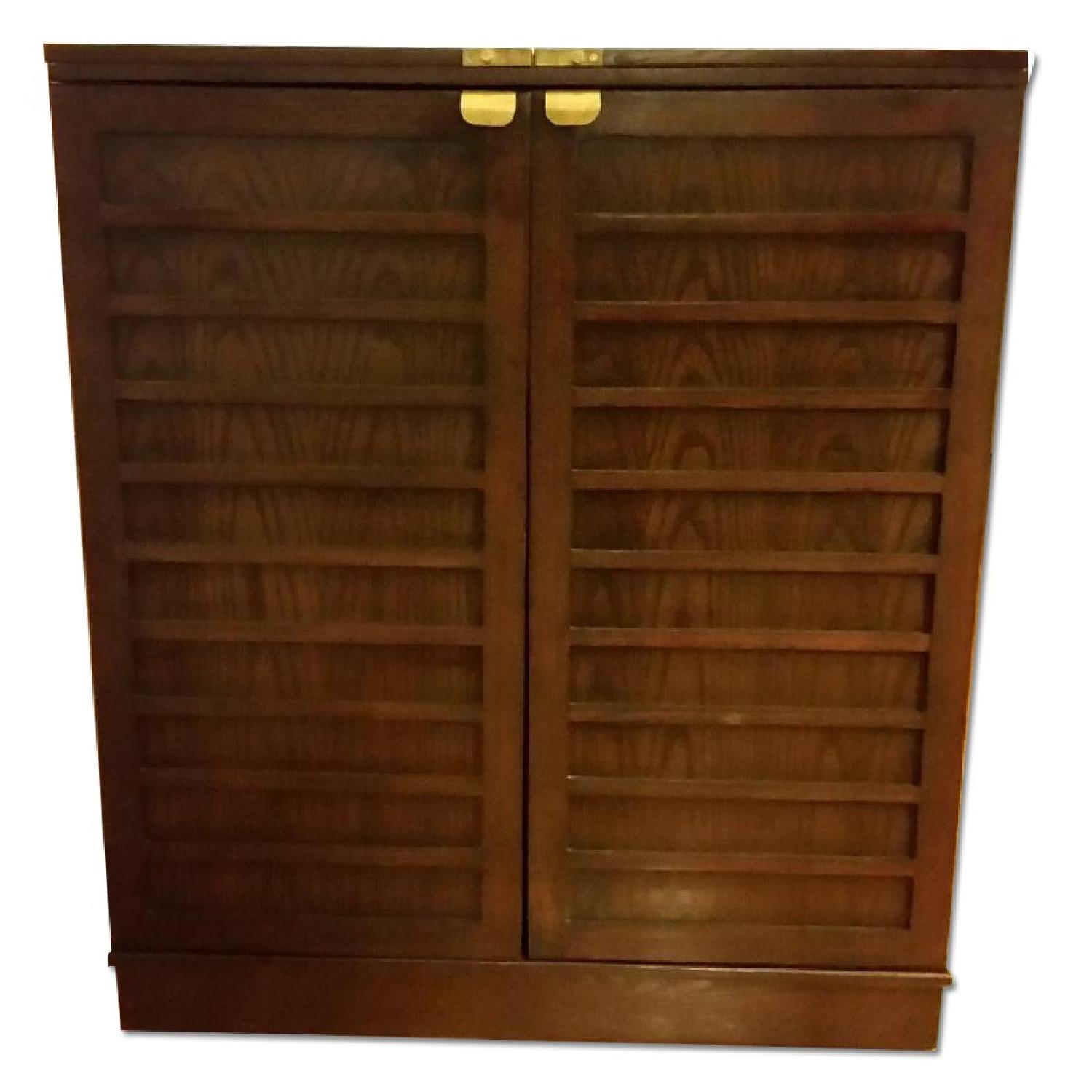 Crate & Barrel Steamer Bar Cabinet - image-0