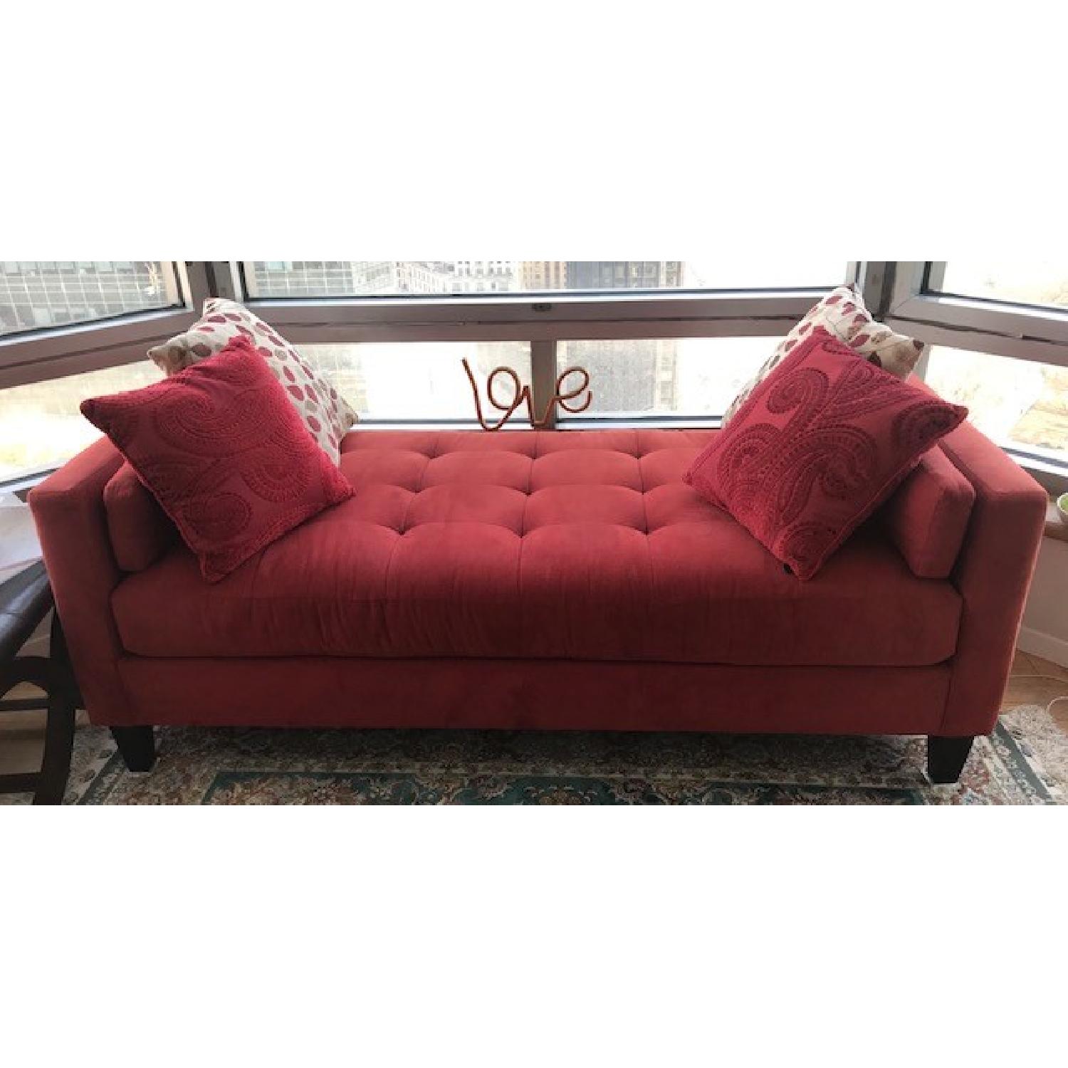 Macy's Max Home Amalfi Red Microfiber Chaise/Daybed - image-2