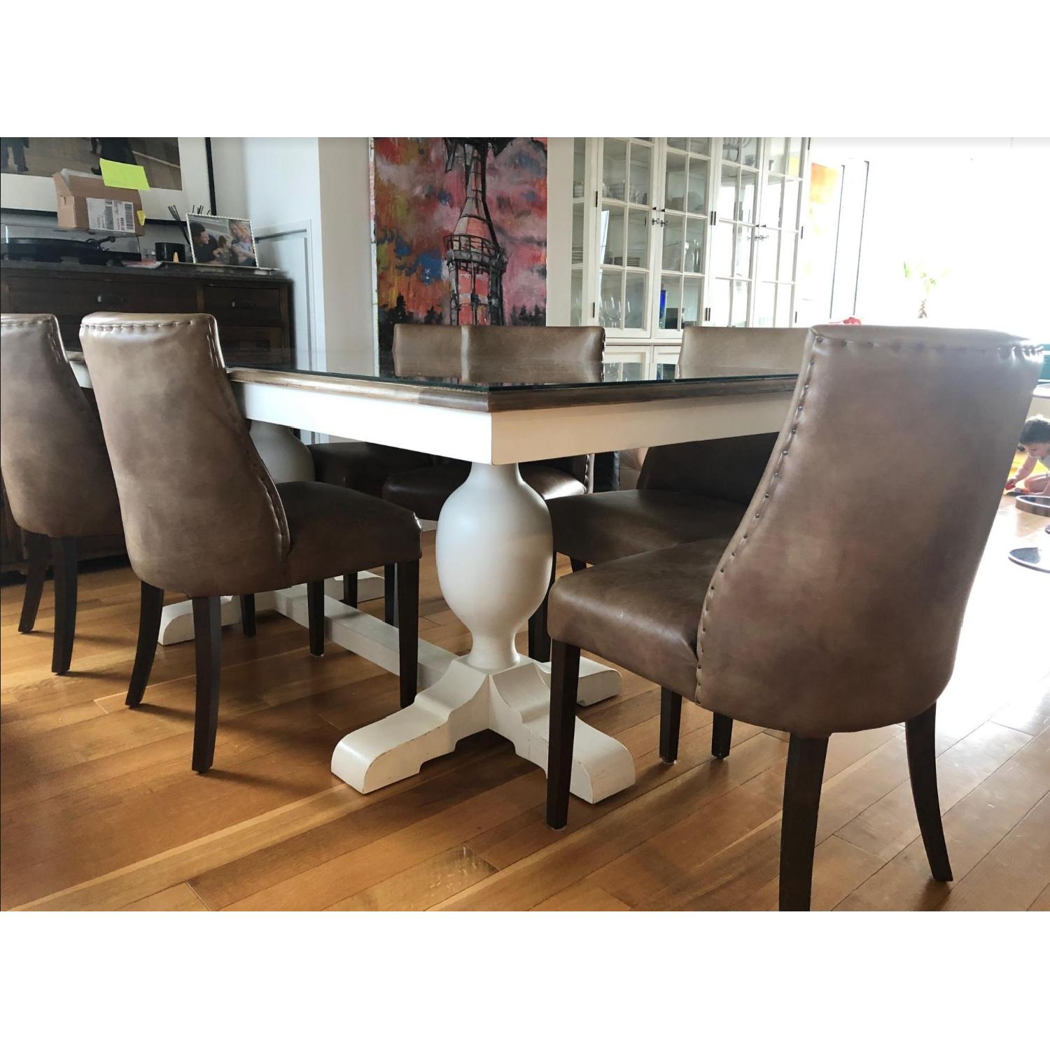 Restoration Hardware Baroque Parquet Dining Table - image-1